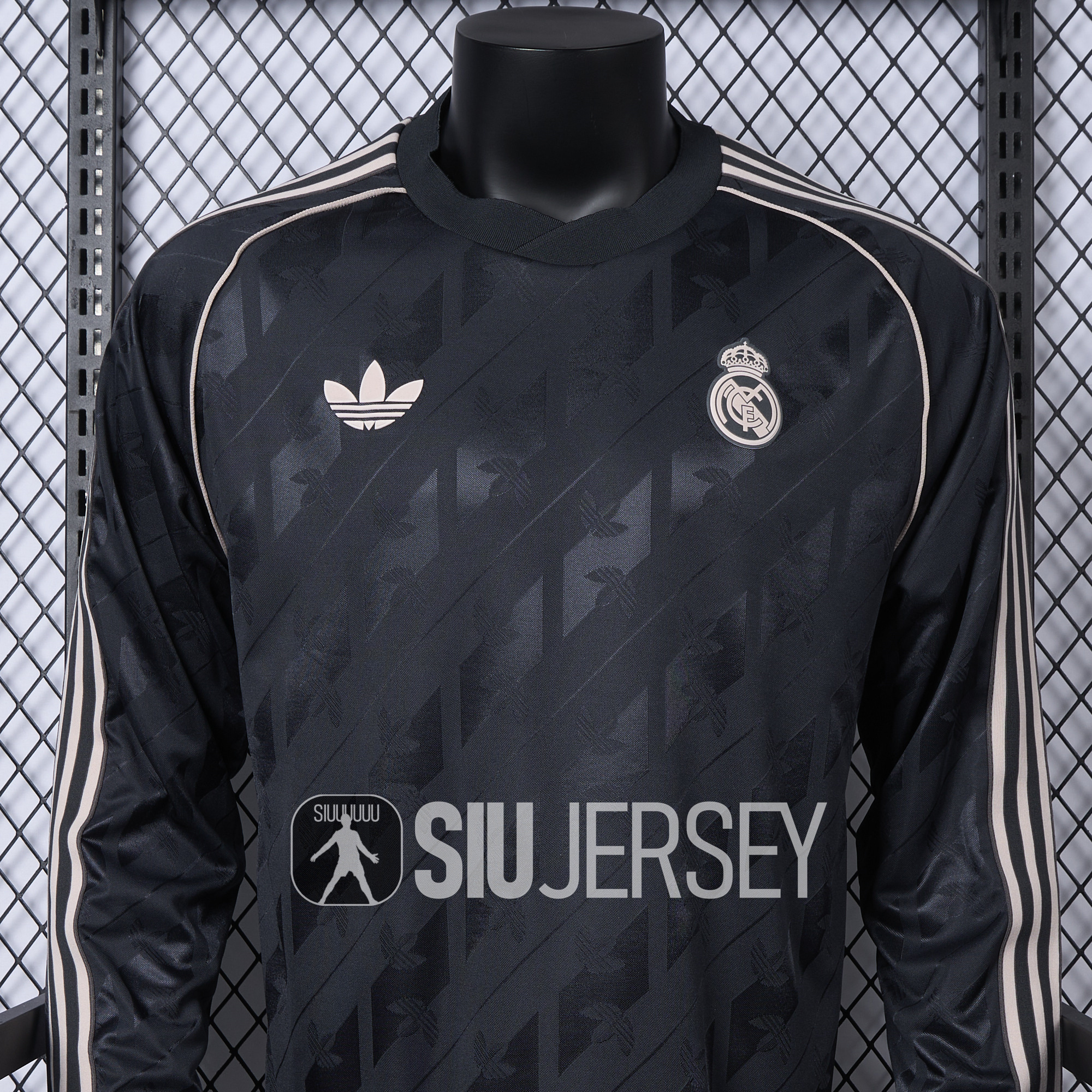 SIUjerseys-Real Madrid 24-25 Originals LFSTLR Long Sleeve Charcoal Jersey - Player Version