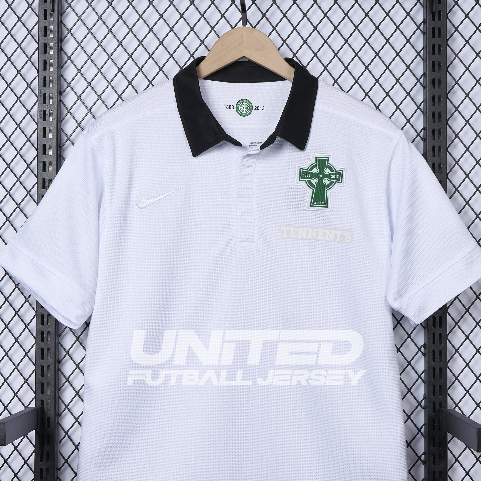 foot-Retro Celtic 2012-13 Third 125th Anniversary White POLO Shirt
