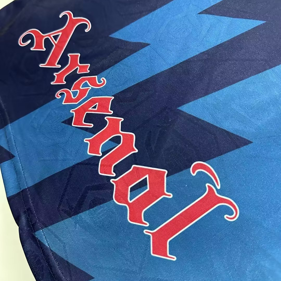ManixJersey.com | Retro Arsenal 95-96 Away Long Sleeve Jersey -Customize Name, Number and Patch | Worldwide Shipping