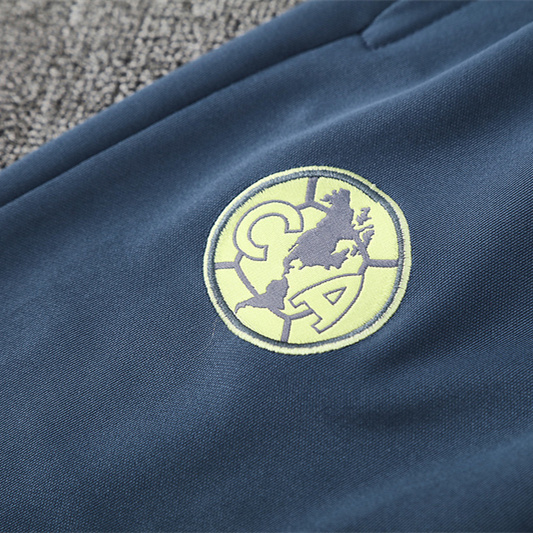 ManixJersey.com | Club América 2025 Training Hoodie Set - Green Hoodie and Deep Blue Pants -Customize Name, Number and Patch | Worldwide Shipping