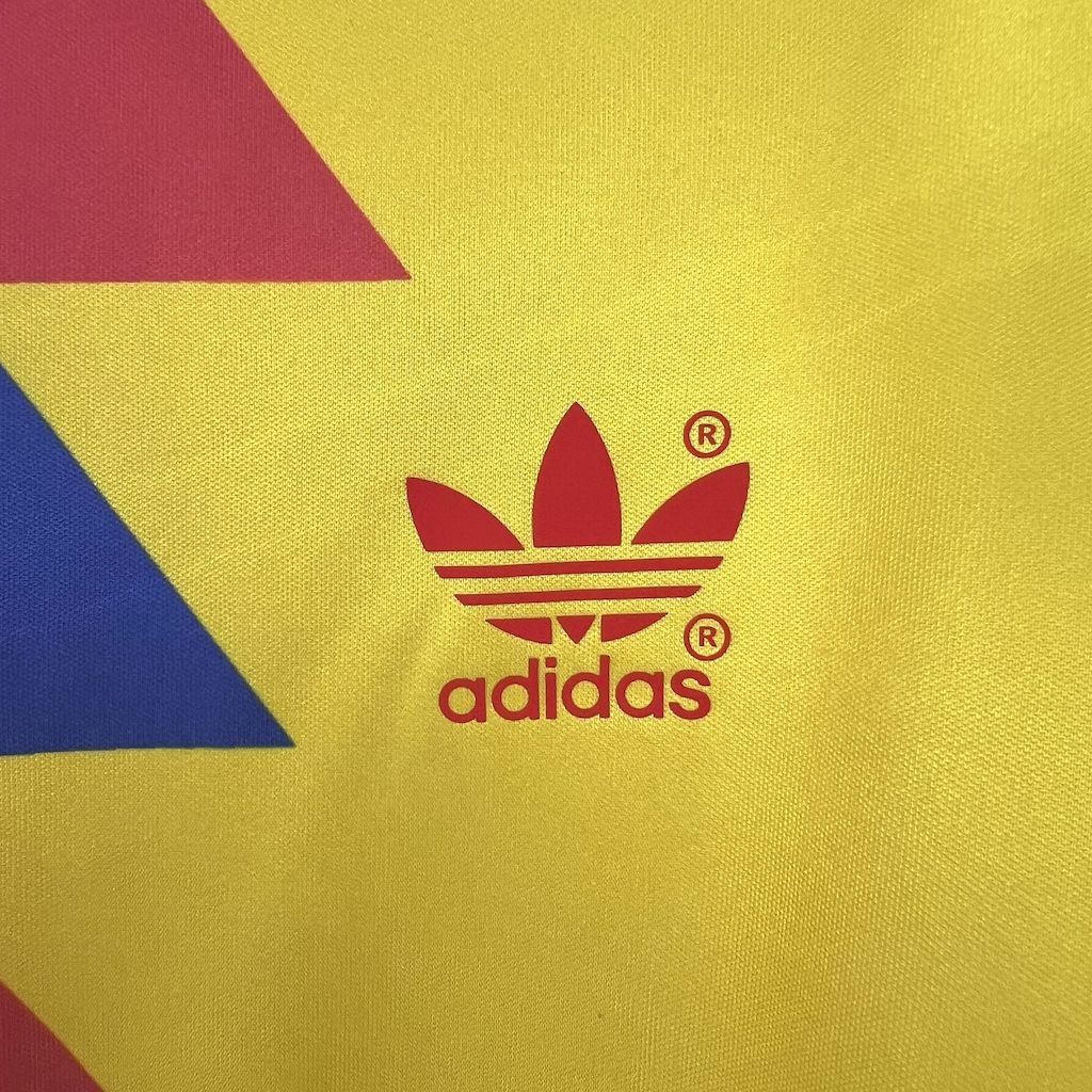 unitedfutballjersey-Retro Colombia 1990 Home Stadium Jersey