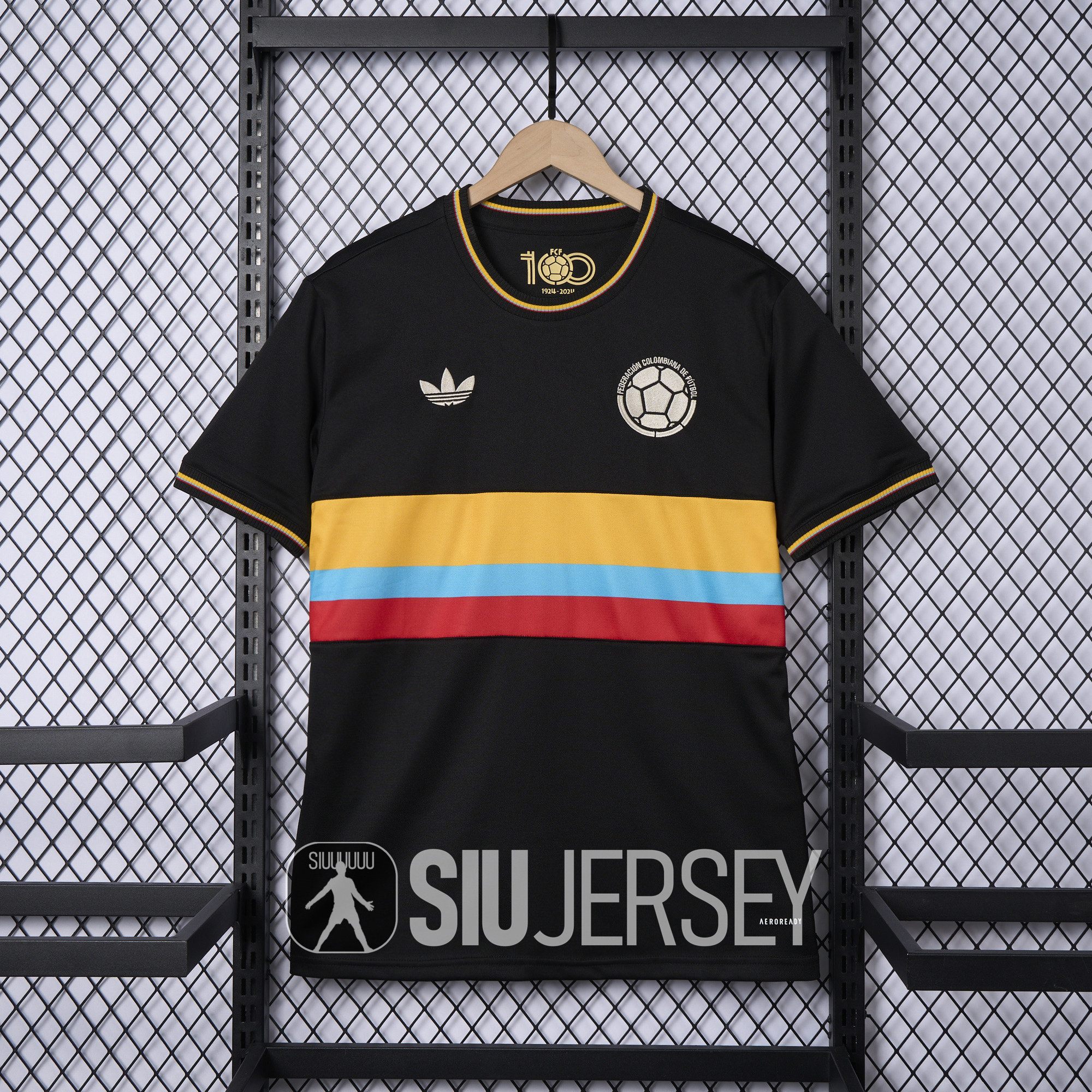 SIUjerseys-Colombia 2024 100th Anniversary Black Jersey - Fans Version
