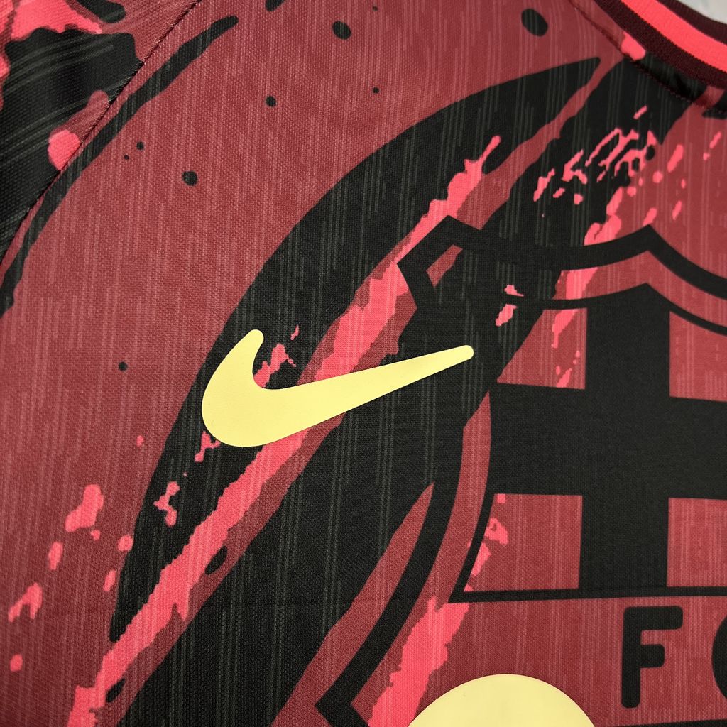 unitedfutballjersey-Barcelona 24-25 Red Crest Special Edition Jersey - Fans Version