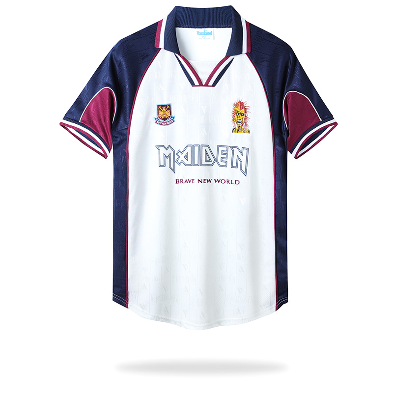 JerseysGala.com | Retro Iron Maiden x West Ham 1999-01 Away Jersey -Customize Name, Number and Patch | Worldwide Shipping