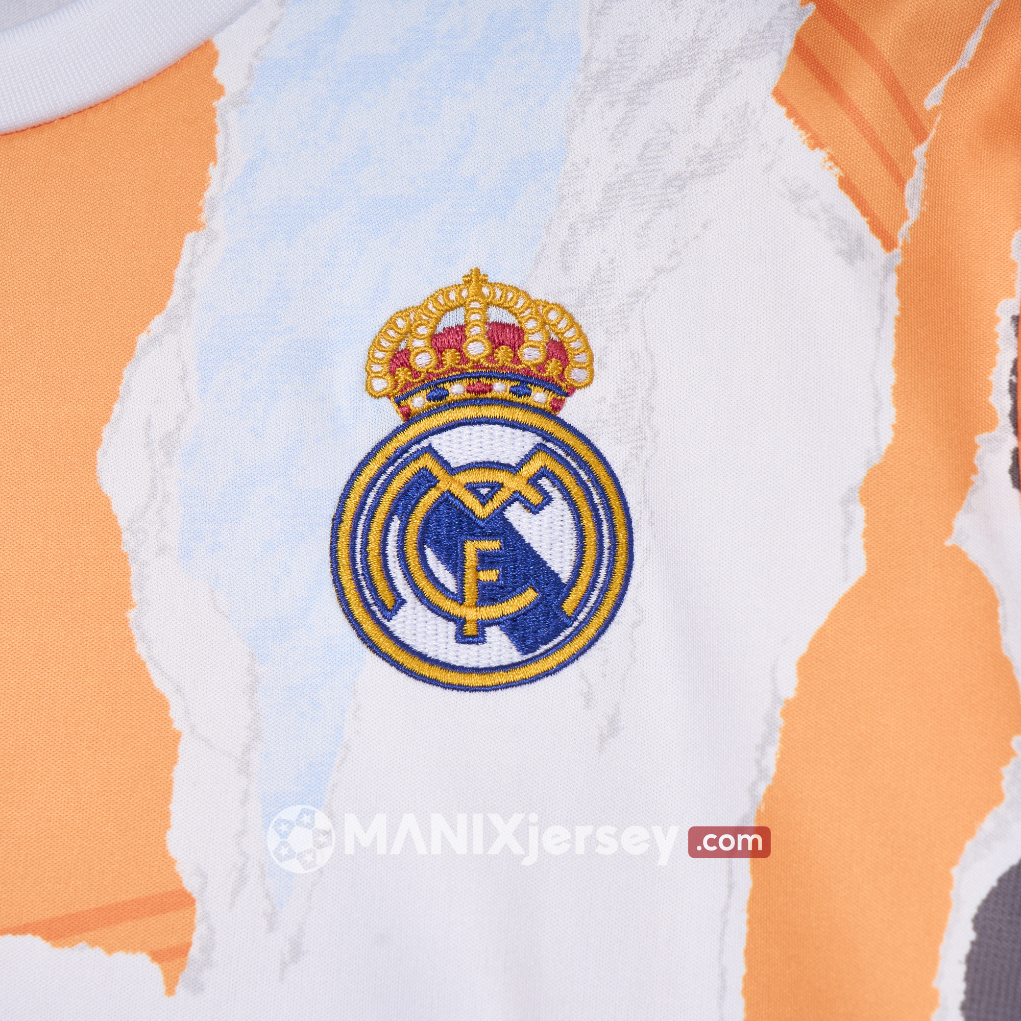 ManixJersey.com | Real Madrid 24-25 Pre-Match 2 Jersey - Fans Version -Customize Name, Number and Patch | Worldwide Shipping