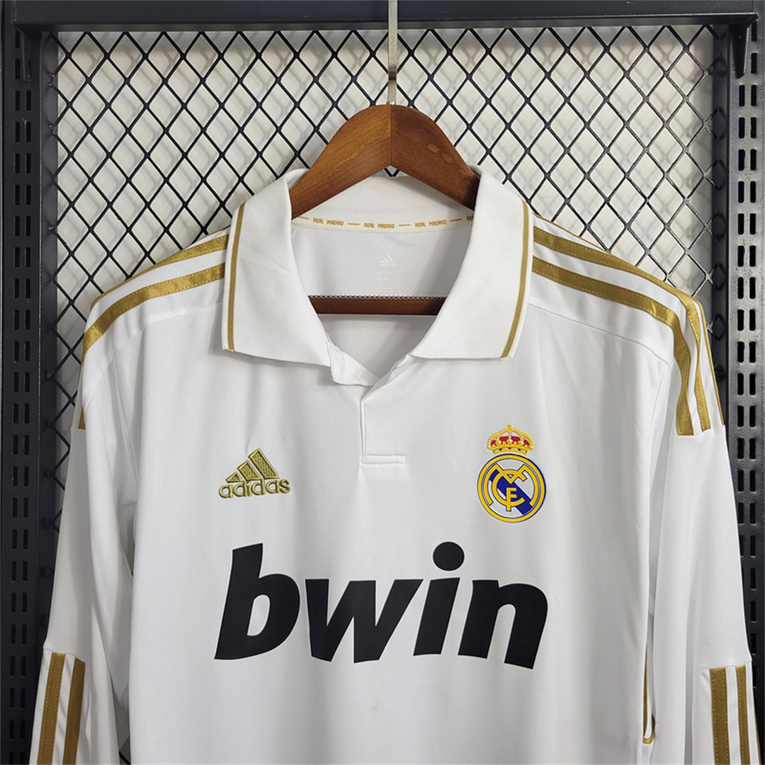 JerseysGala.com | Real Madrid Retro 11-12 Home Long Sleeve Jersey -Customize Name, Number and Patch | Worldwide Shipping