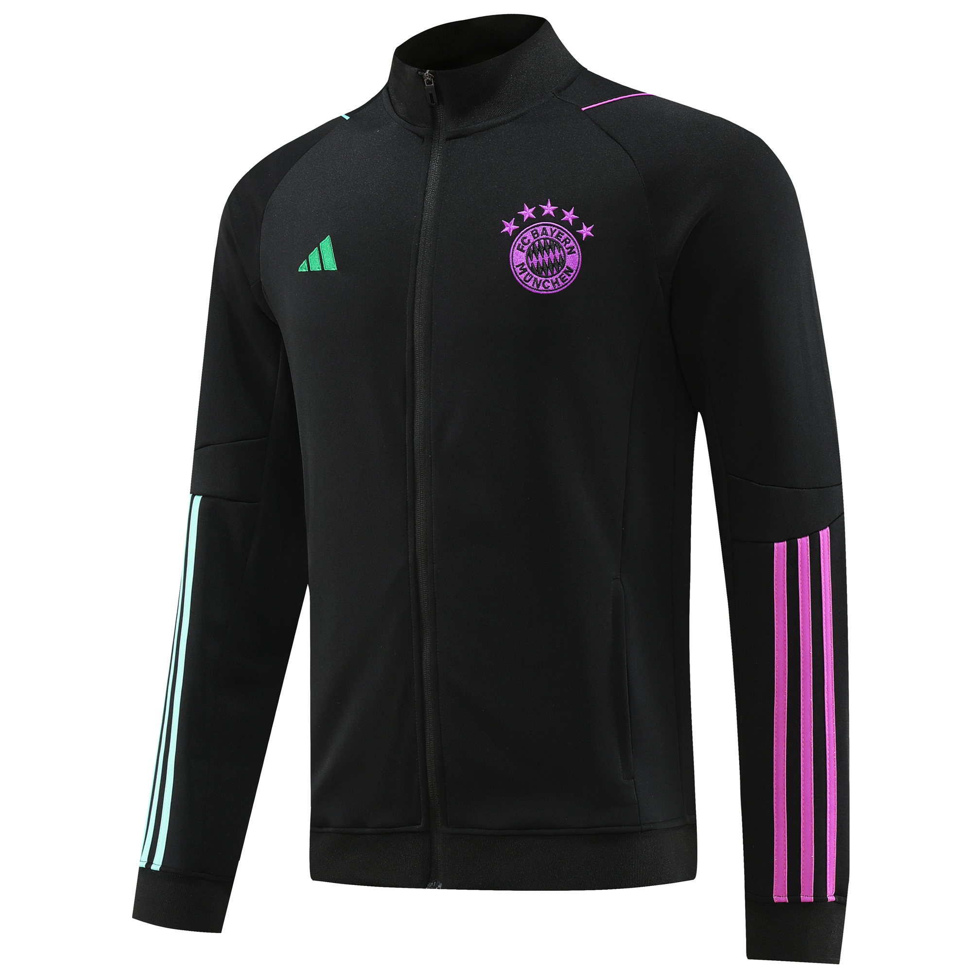 Bayern Munich 23-24 Jacket Training Tracksuit Black:football jersey mysite: unitedjerseyfootball 邓江浪:football