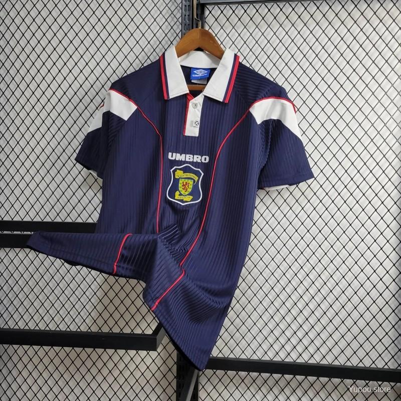 ManixJersey.com | Retro S-c-o.t l.a-n.d 1996-98 Home Jersey -Customize Name, Number and Patch | Worldwide Shipping