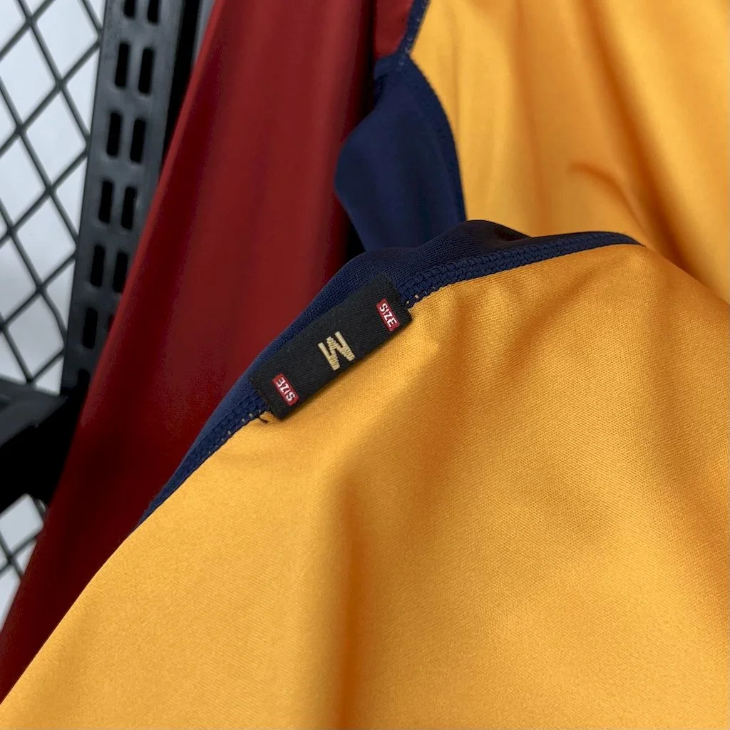 JerseysGala.com | Retro Roma 2001-02 Home Long Sleeves Jersey -Customize Name, Number and Patch | Worldwide Shipping