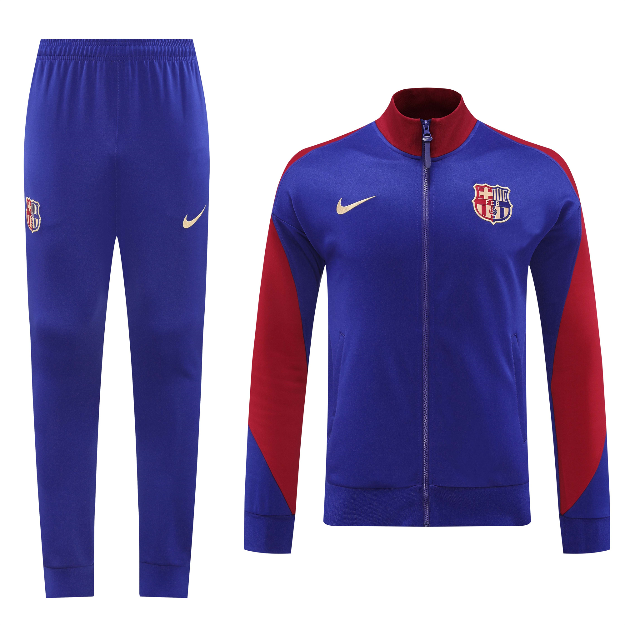 SIUjerseys-Barcelona 24-25 Jacket Training Tracksuit - Blue & Red