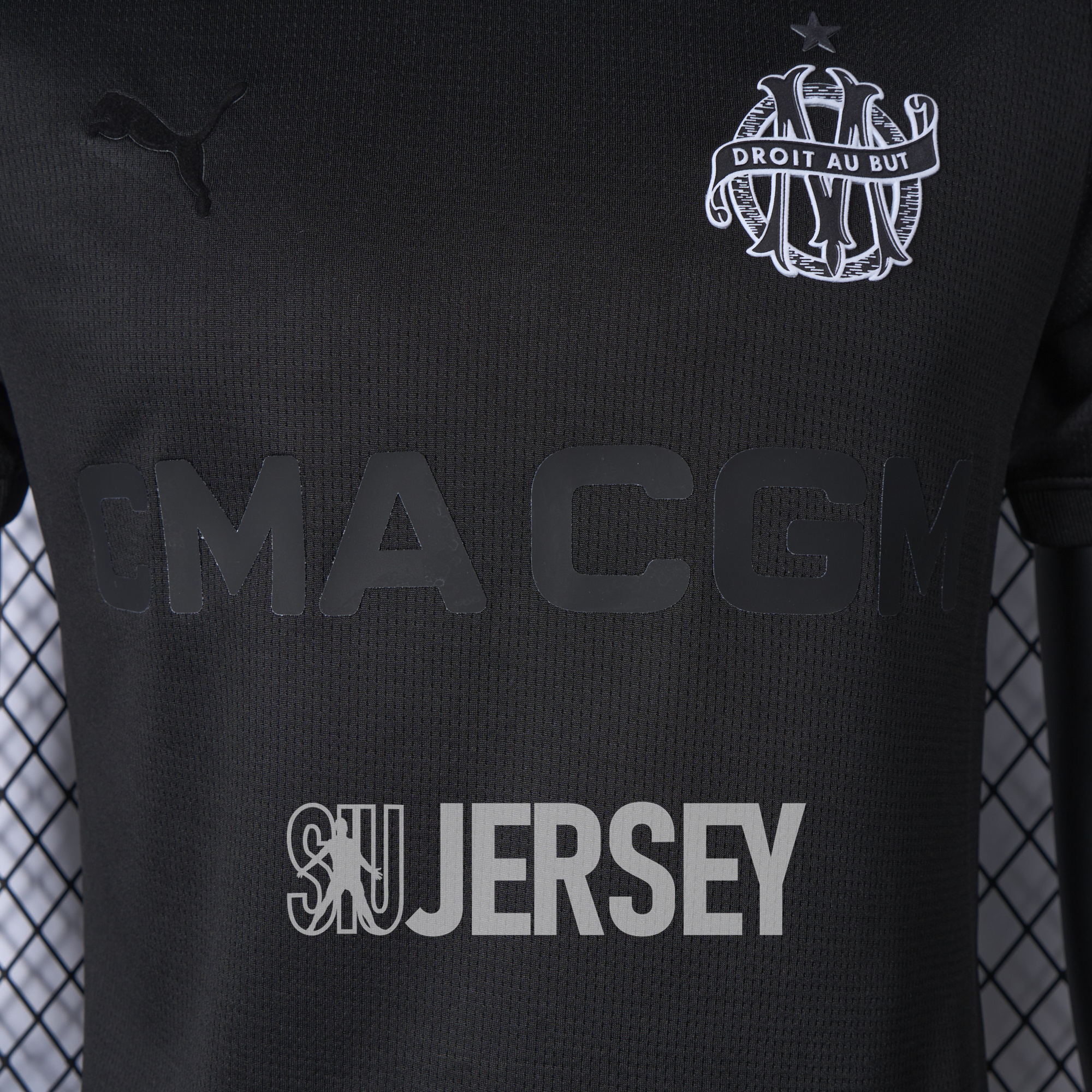 SIUjerseys-Marseille 24-25 125th Anniversary Black Jersey - Player Version