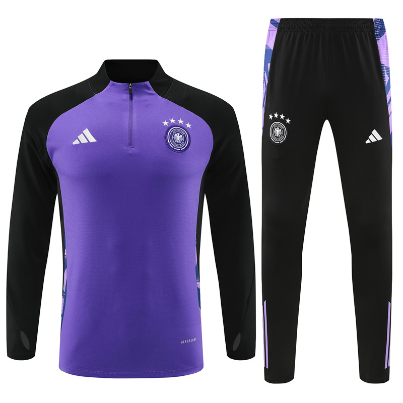 foot-Germany 2024 Long Sleeve Training Set - Purple With Black