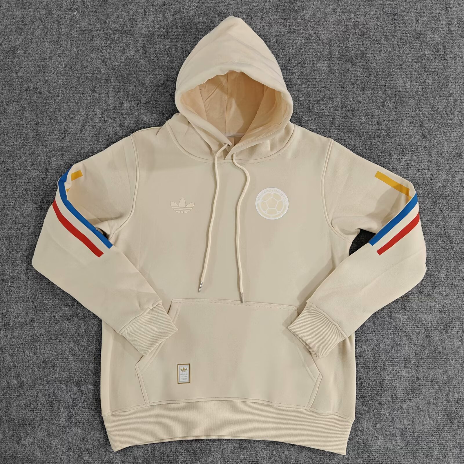ManixJersey.com | Colombia 2024 100th Anniversary Hooded - Beige -Customize Name, Number and Patch | Worldwide Shipping