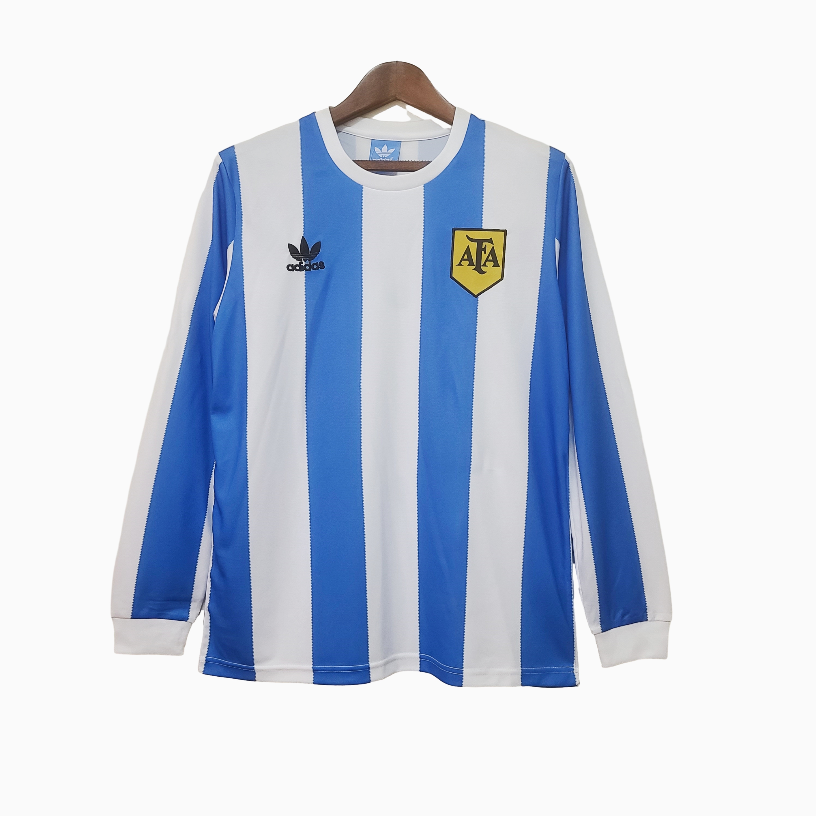 SIUjerseys-Retro Argentina 1978 Home Stadium Long Sleeve Jersey