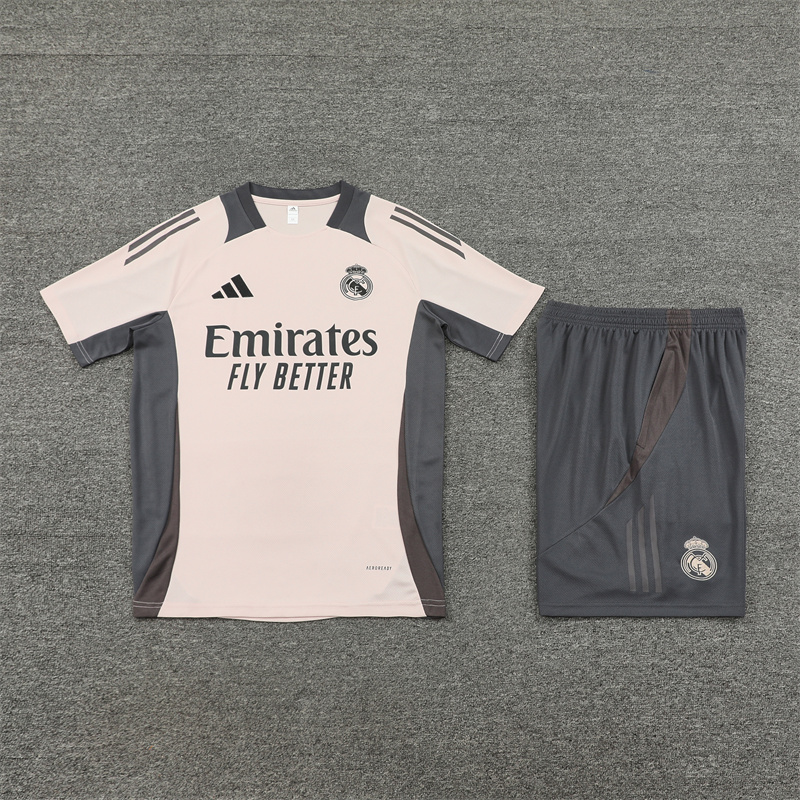ManixJersey.com | Real Madrid 24-25 Kids Short-Sleeve Training Set - Apricot -Customize Name, Number and Patch | Worldwide Shipping