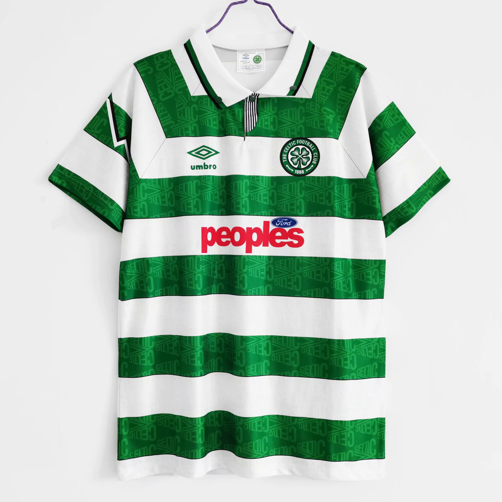 ManixJersey.com | Retro Celtic 1991-92 Home Stadium Jersey -Customize Name, Number and Patch | Worldwide Shipping