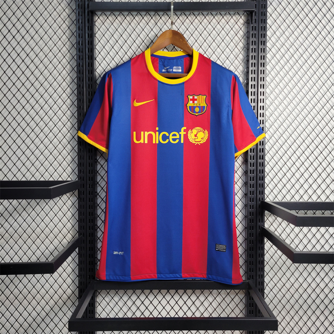 ManixJersey.com | Retro Barcelona 10-11 Home Stadium Jersey -Customize Name, Number and Patch | Worldwide Shipping