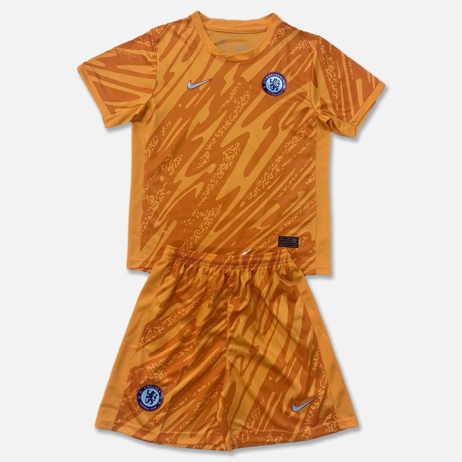 ManixJersey.com | C.H.E.L.S.E.A 24-25 Orange Goalkeeper Kids Kit -Customize Name, Number and Patch | Worldwide Shipping
