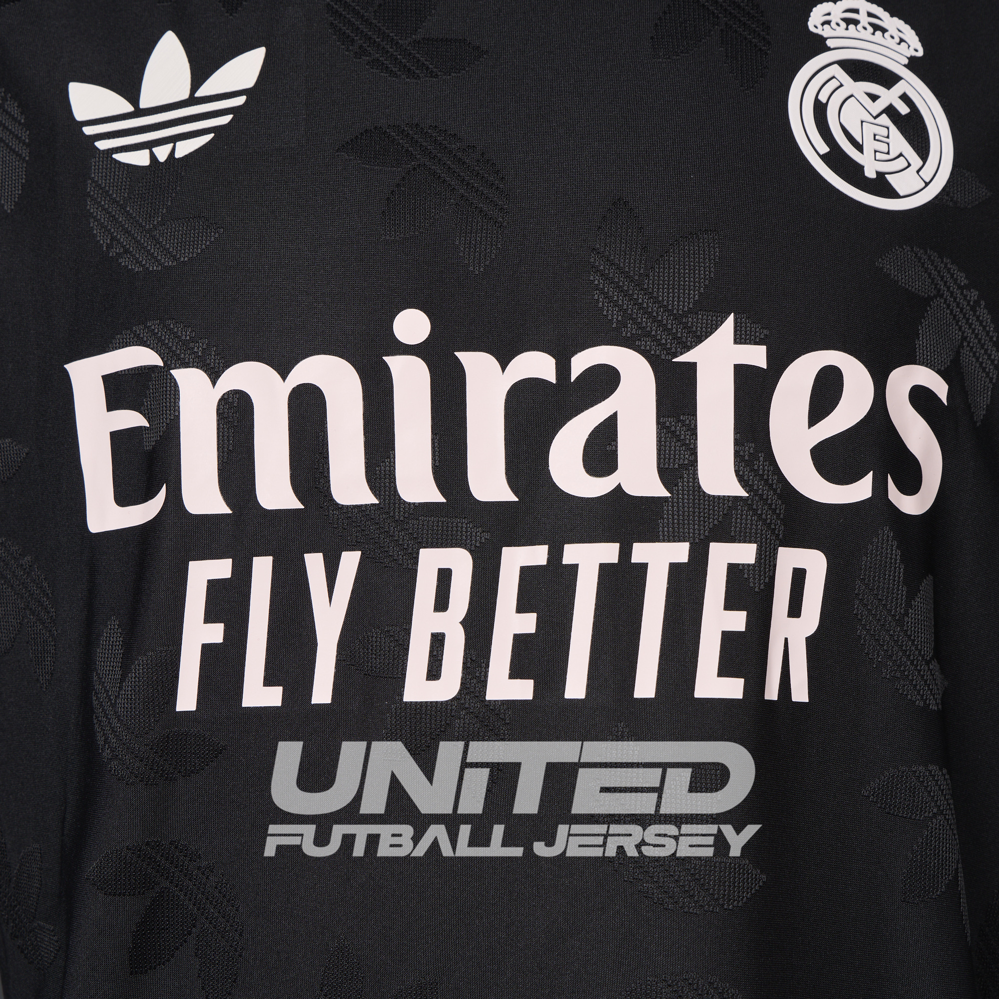 foot-Real Madrid 24-25 Trefoil Black Jersey - Player Version