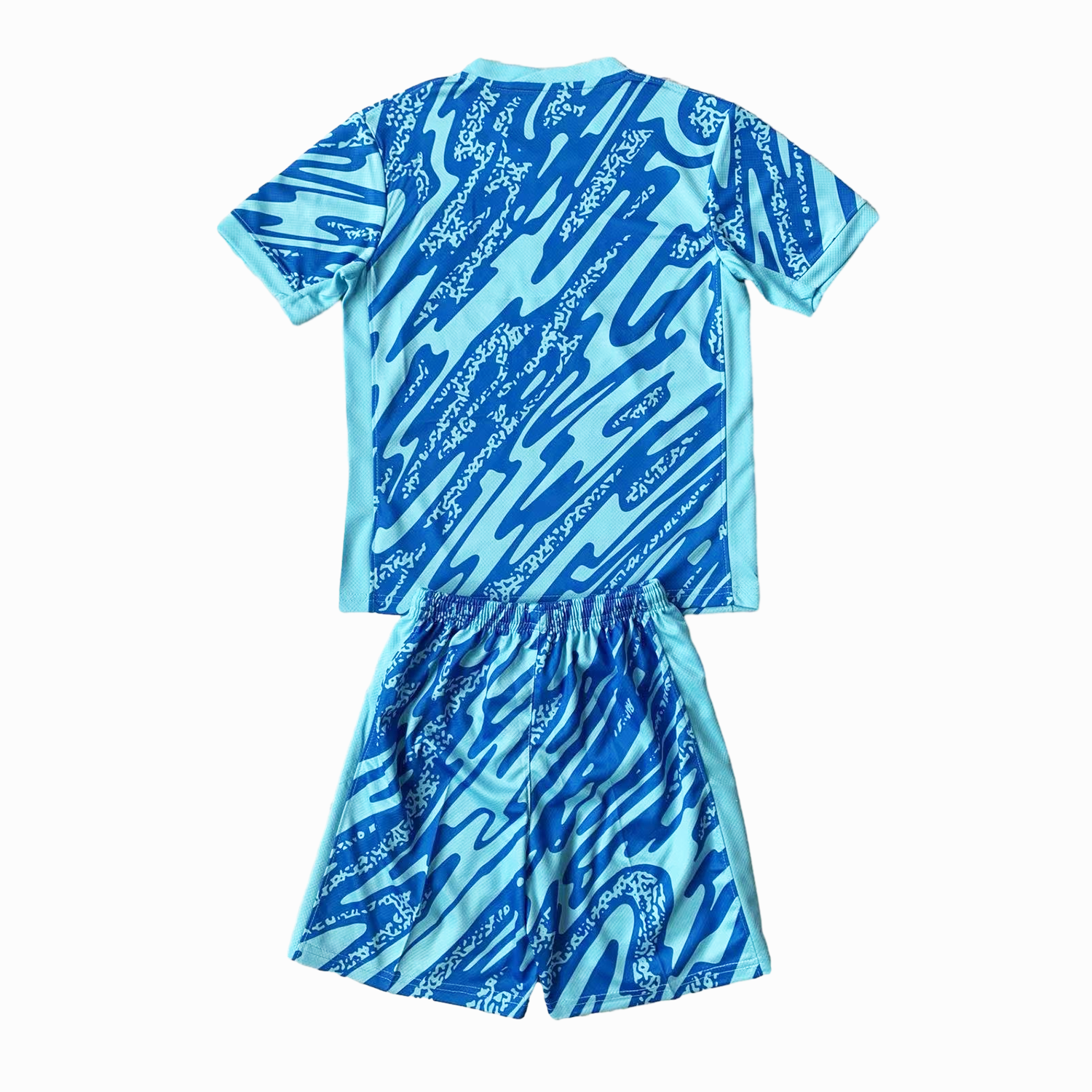 SIUjerseys-Portugal 2024 Goalkeeper Kids Kit - Lake Blue