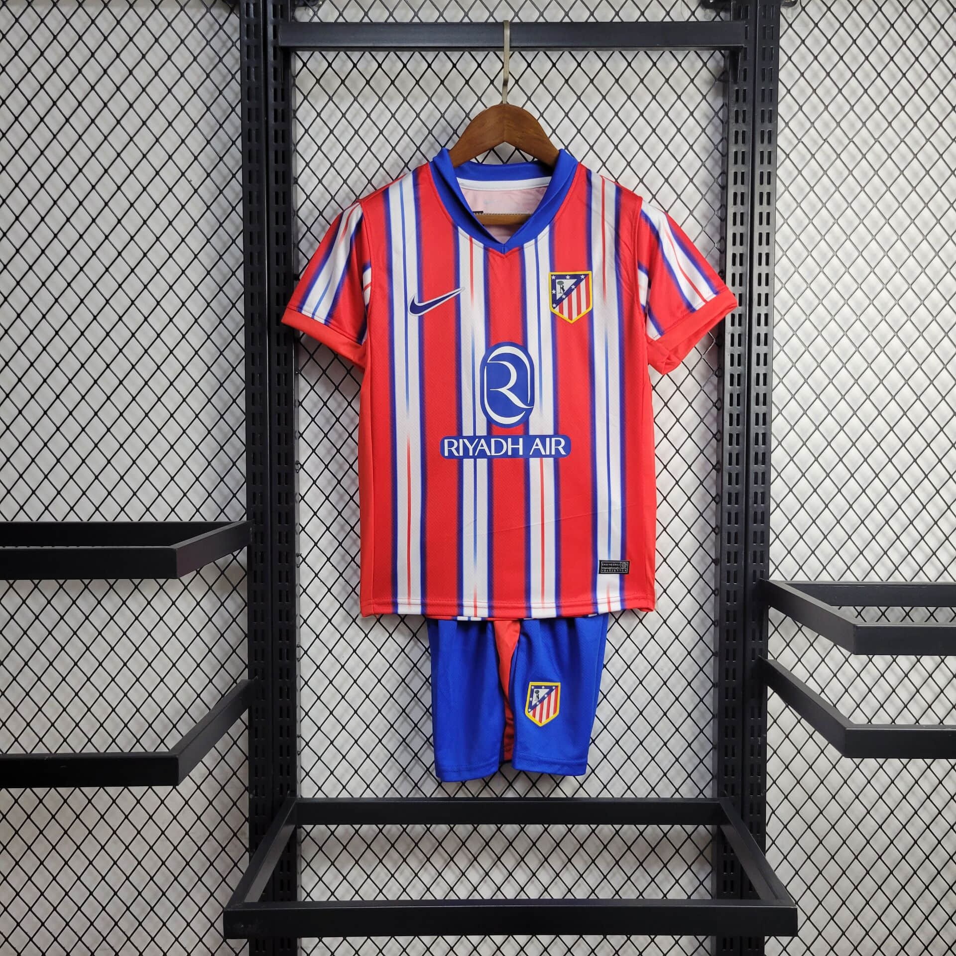 ManixJersey.com | Atletico Madrid 24-25 Home Kids Kit -Customize Name, Number and Patch | Worldwide Shipping