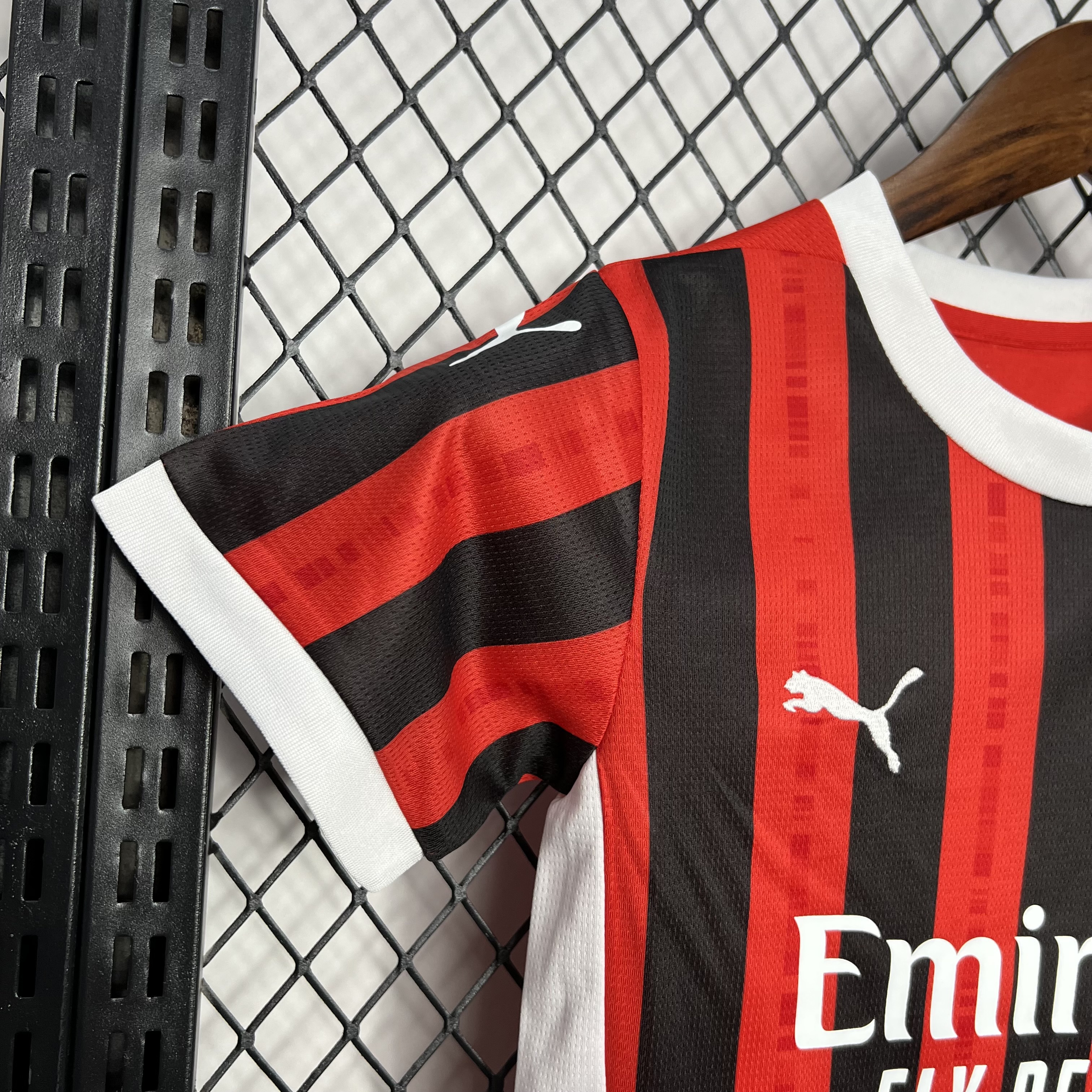 ManixJersey.com | AC Milan 24-25 Home Stadium Kids Kit -Customize Name, Number and Patch | Worldwide Shipping