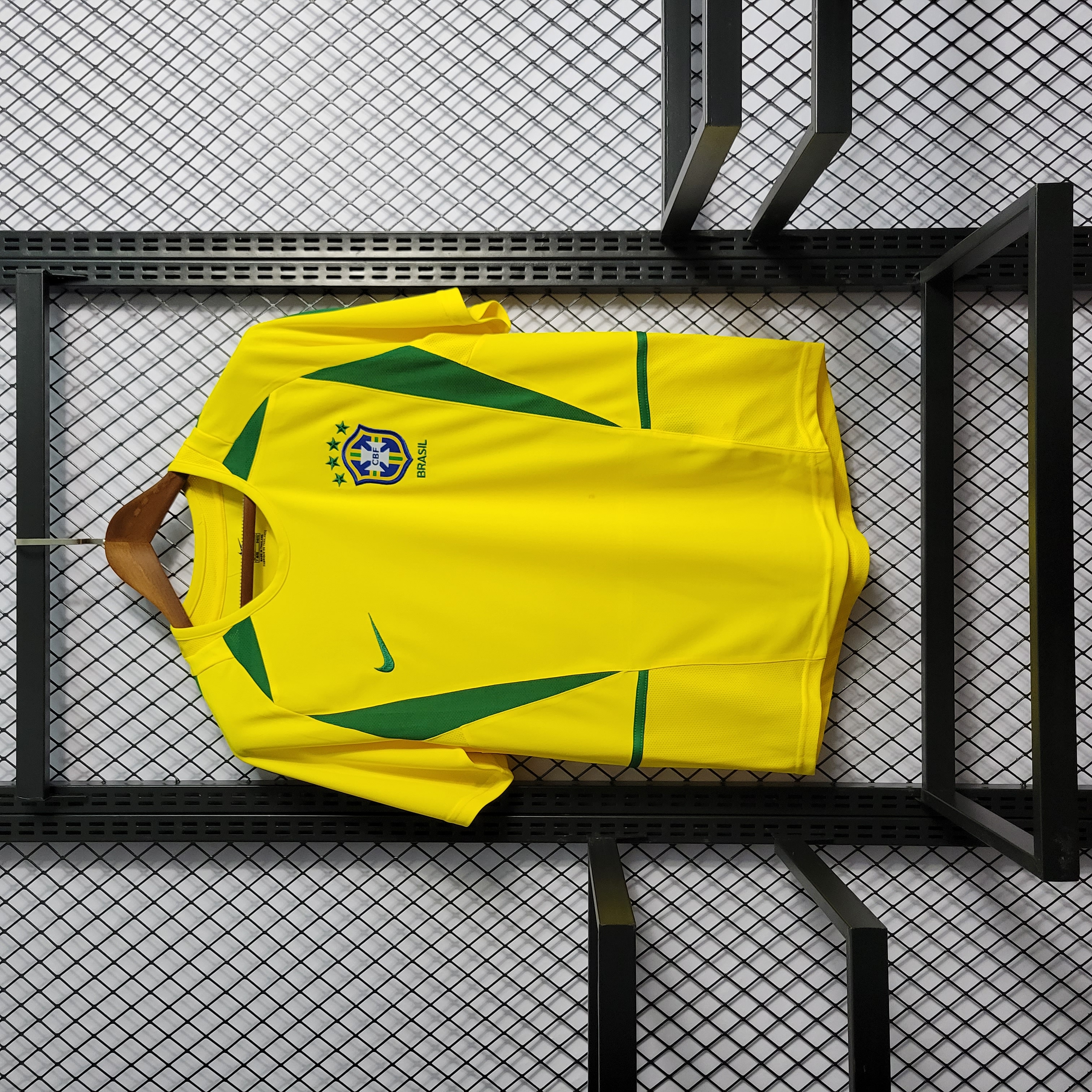 SIUjerseys-Retro Brazil 2002 Home Stadium Jersey