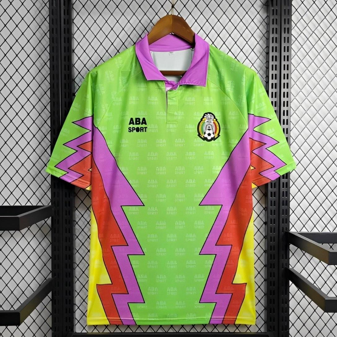 ManixJersey.com | Retro Mexico 1994 Goalkeeper Green Jersey -Customize Name, Number and Patch | Worldwide Shipping
