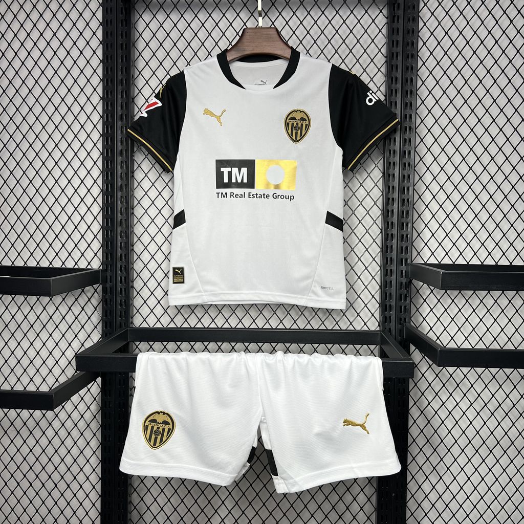 ManixJersey.com | Valencia 24-25 Home Stadium Kids Kit -Customize Name, Number and Patch | Worldwide Shipping