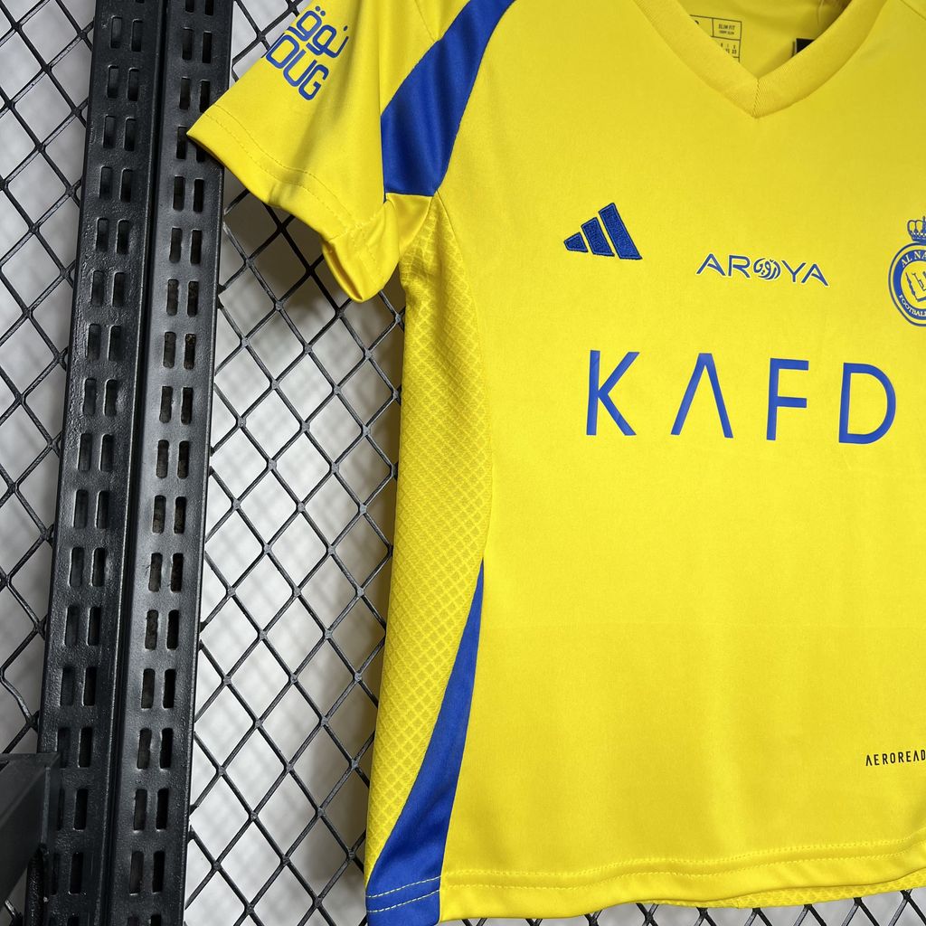 SIUjerseys-Al Nassr Riyadh Victory 24-25 Home Stadium Kids Kit