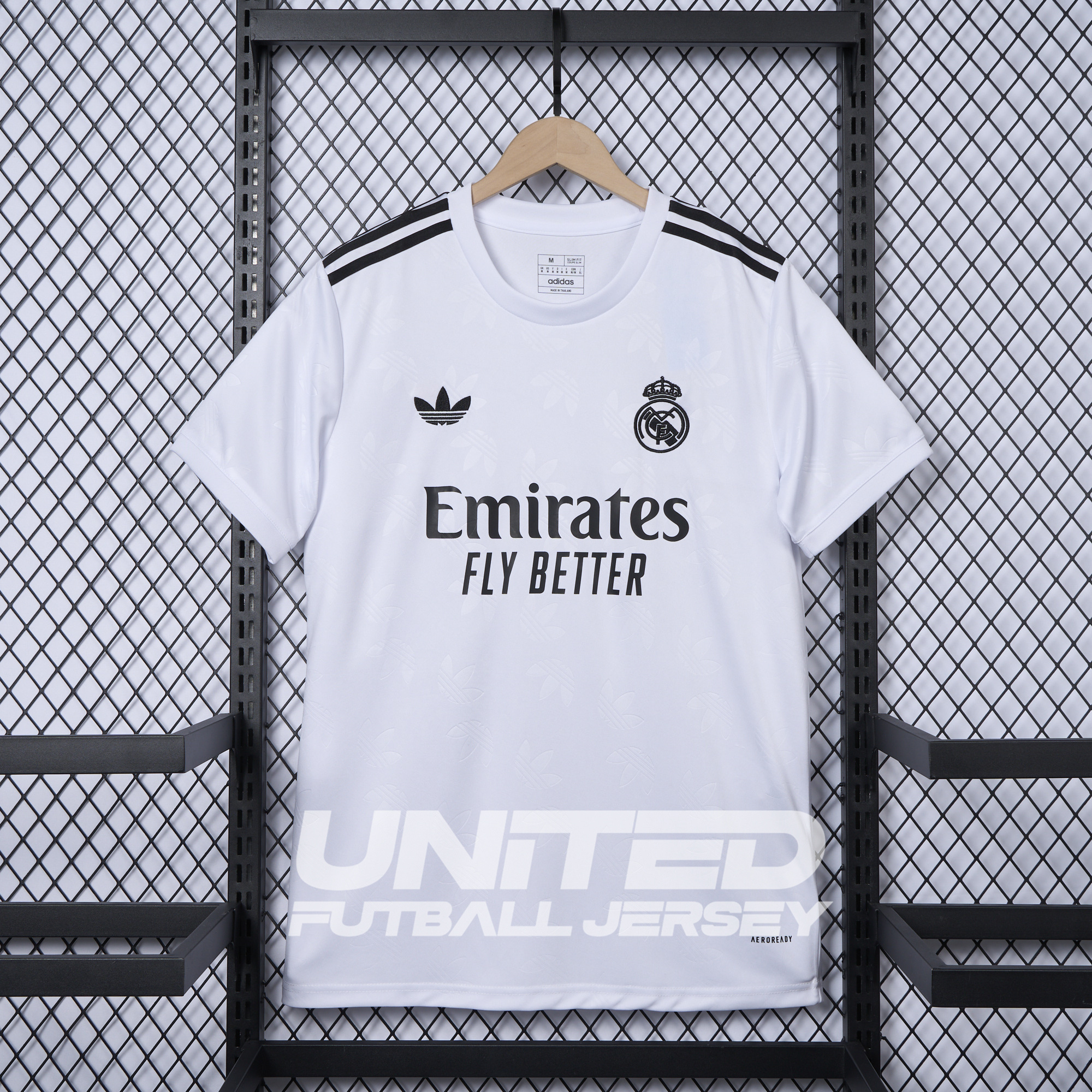 unitedfutballjersey-Real Madrid 24-25 Trefoil White Jersey - Fans Version
