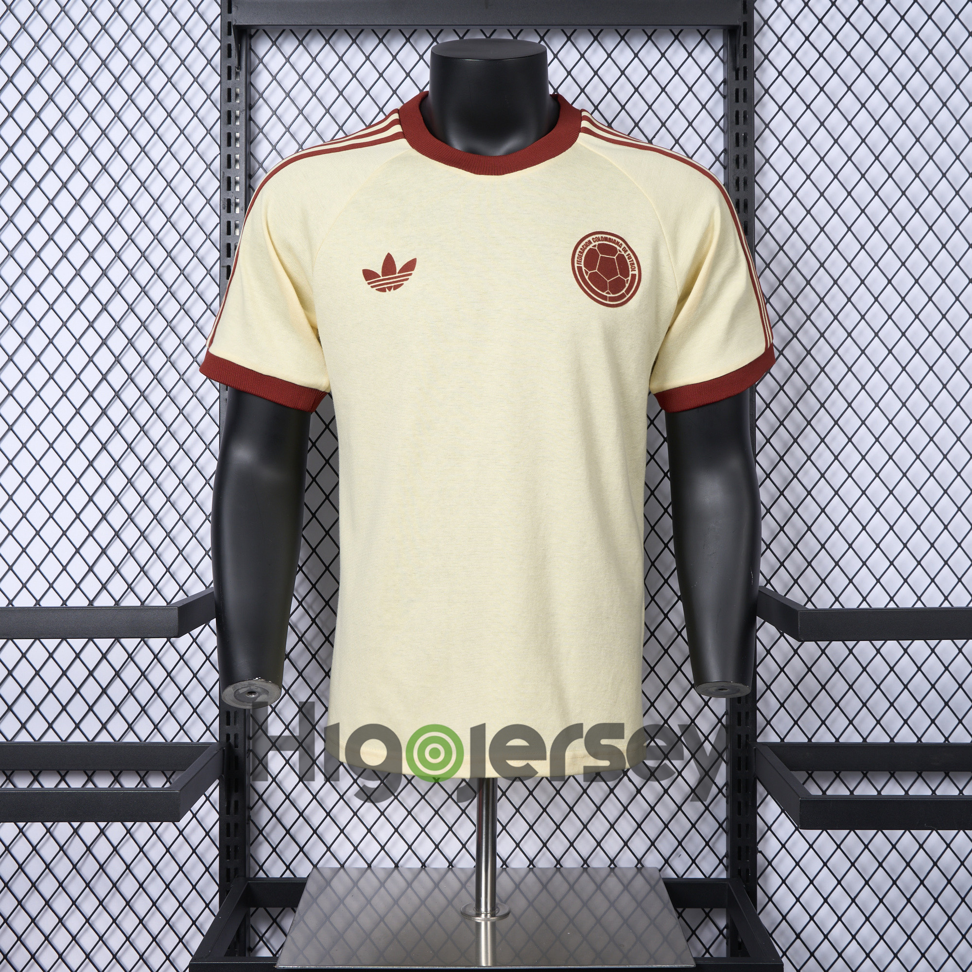 Higojerseys-Colombia 2024 Classic Originals 3-Stripes Casual Shirt - Player Version