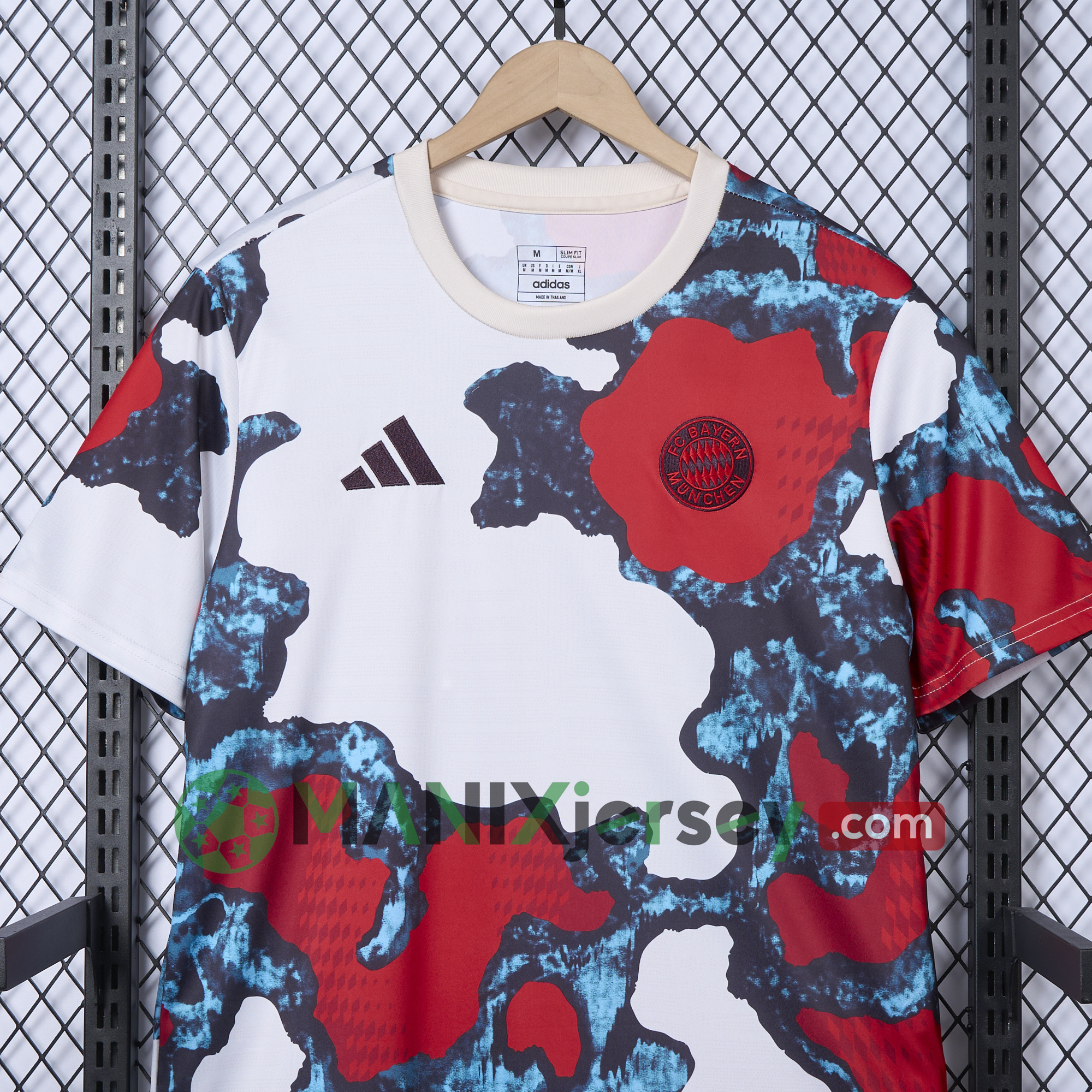 ManixJersey.com | Bayern Munich 24-25 Pre-Match Home 2 Jersey - Fans Version -Customize Name, Number and Patch | Worldwide Shipping