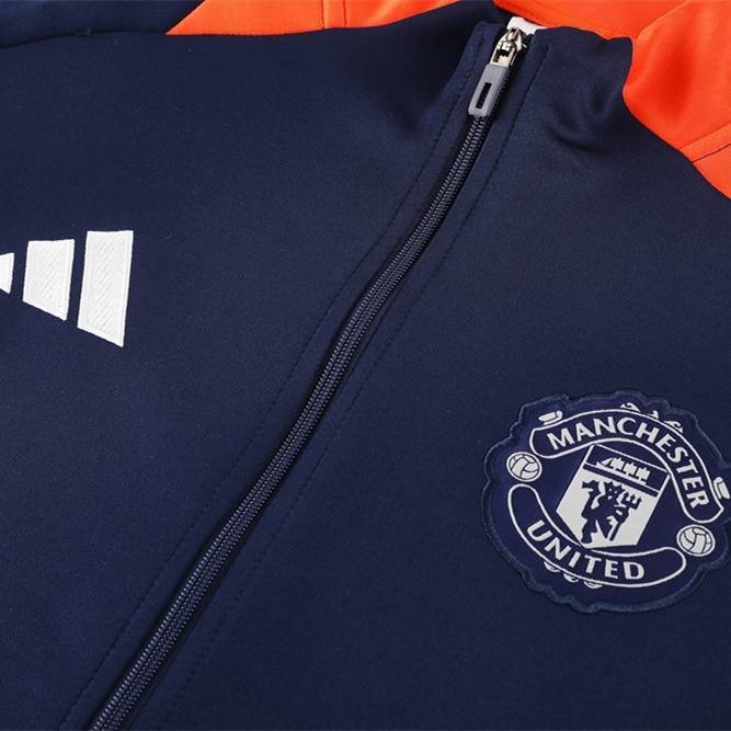 ManixJersey.com | Manchester United 24-25 Jacket Training Tracksuit - Royal Blue -Customize Name, Number and Patch | Worldwide Shipping