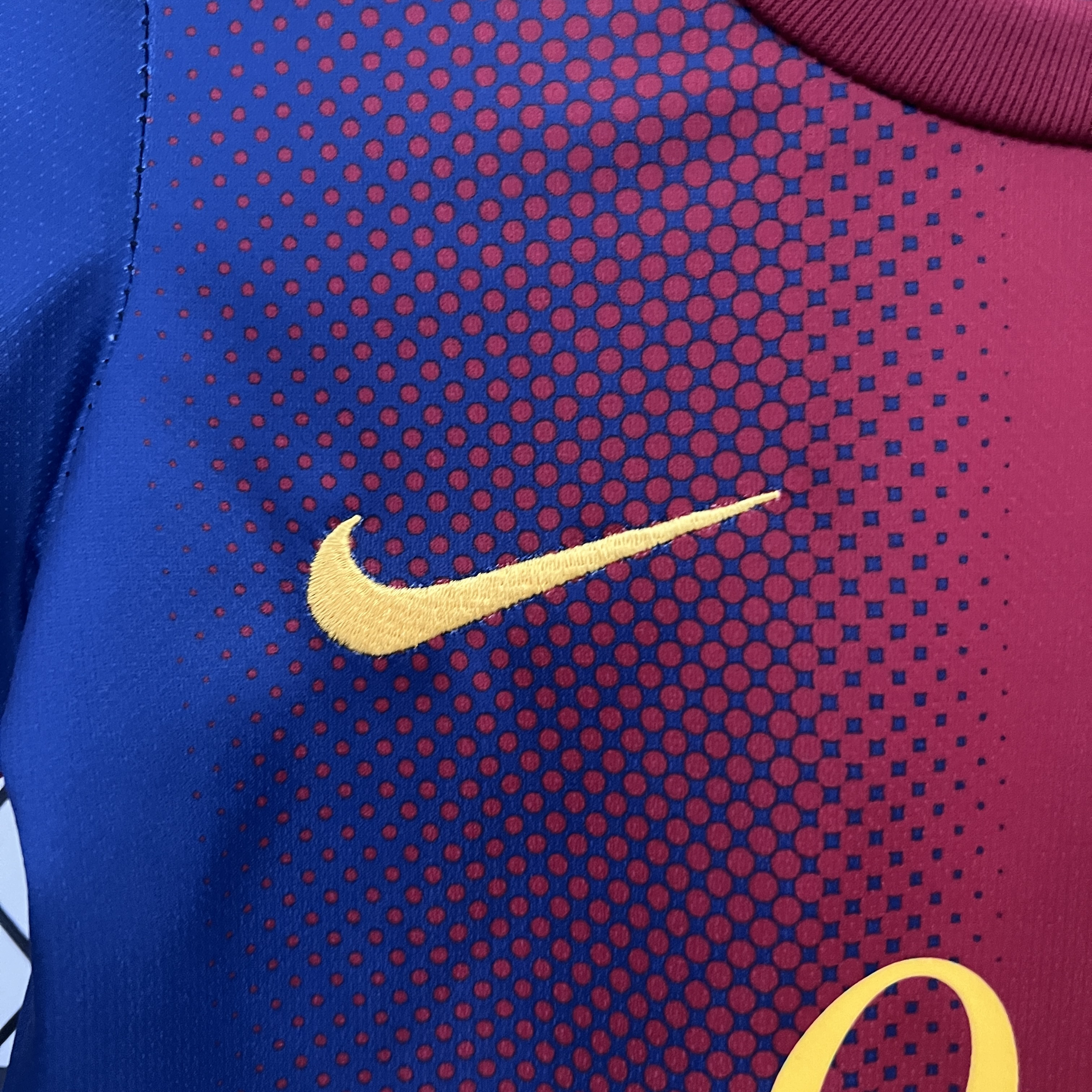 ManixJersey.com | Retro Barcelona 2012-13 Home Stadium Kids Kit -Customize Name, Number and Patch | Worldwide Shipping