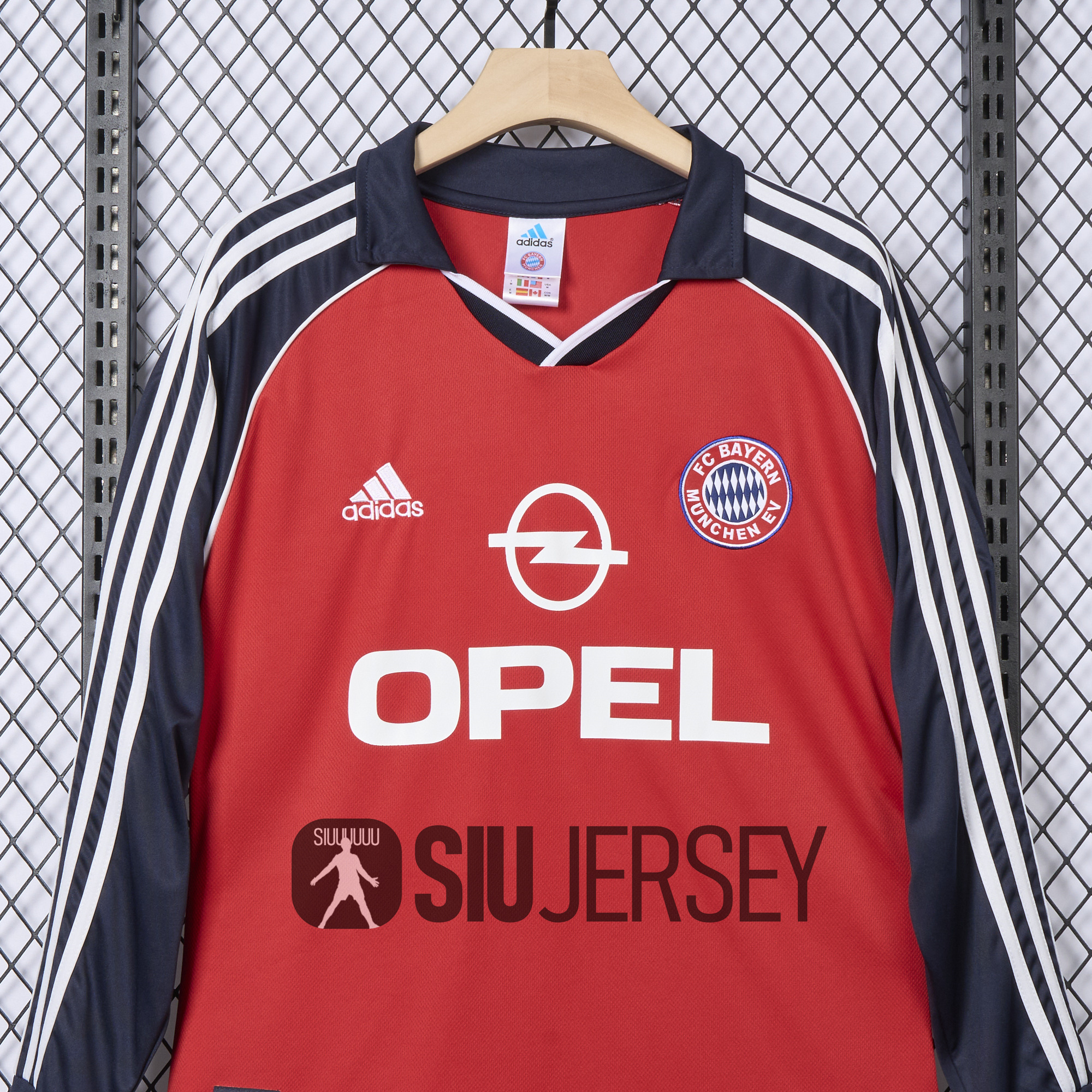 SIUjerseys-Retro Bayern Munich 2000-01 Home Long Sleeve Jersey