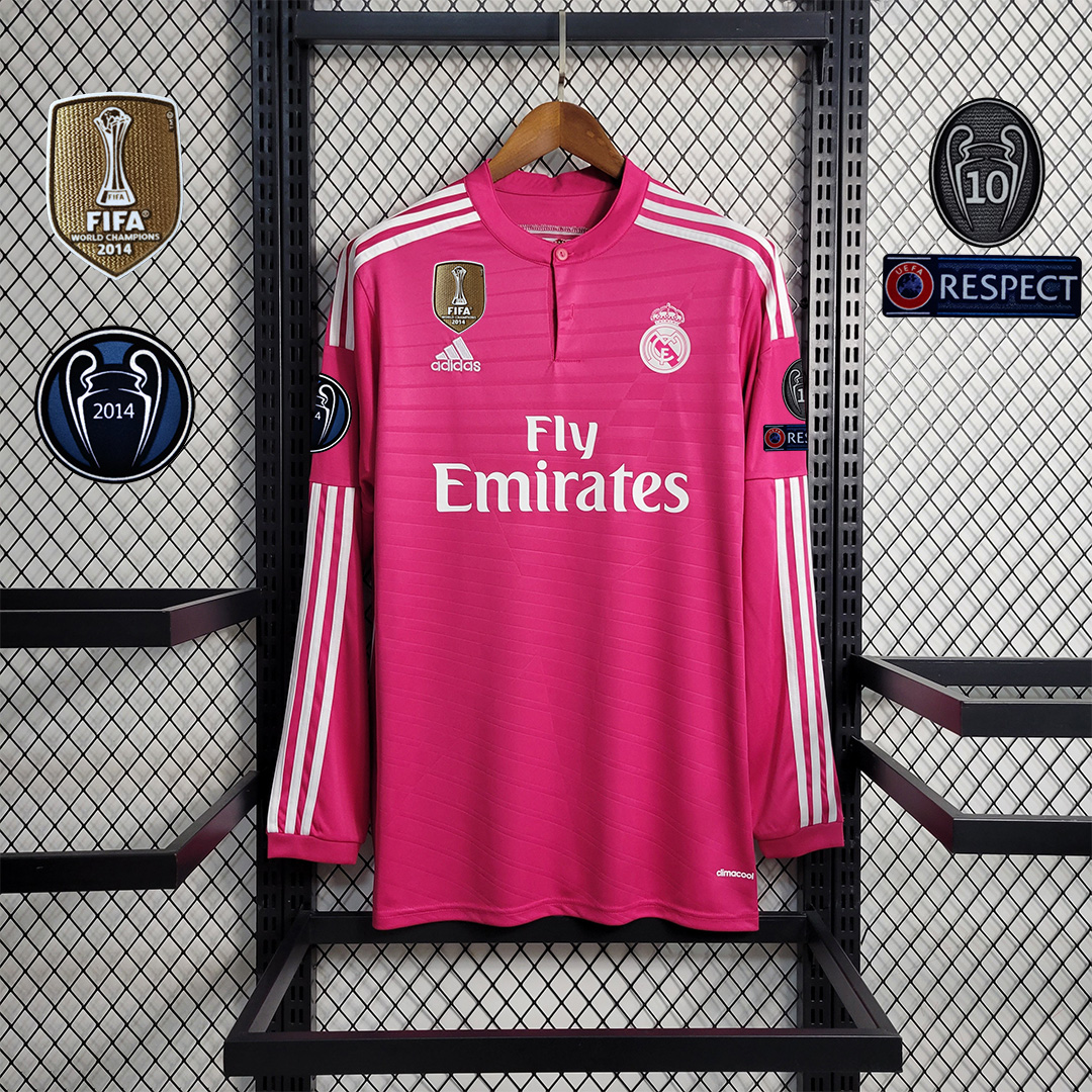 ManixJersey.com | Retro Real Madrid 14-15 Away Stadium Long Sleeve Jersey -Customize Name, Number and Patch | Worldwide Shipping
