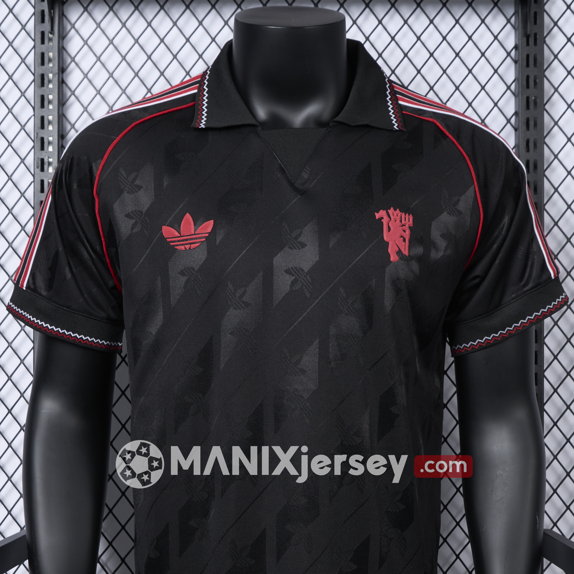 ManixJersey.com | Manchester United 24-25 Originals LFSTLR Black Jersey - Player Version -Customize Name, Number and Patch | Worldwide Shipping