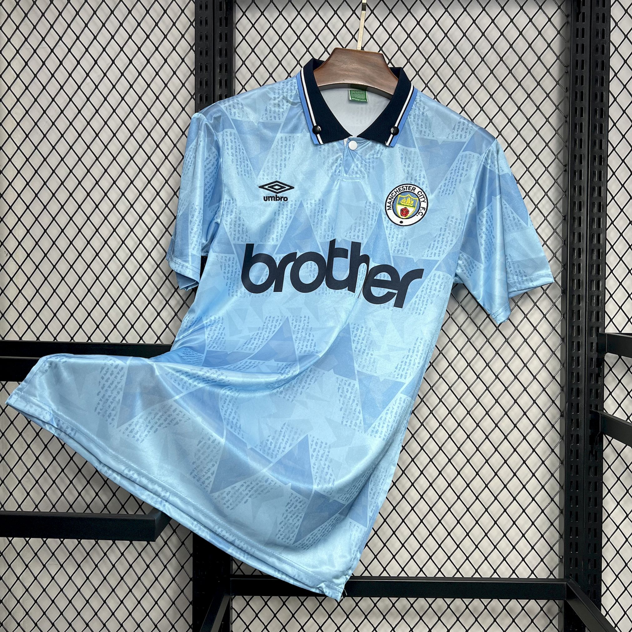 SIUjerseys-Retro Manchester City 1989-91 Home Jersey