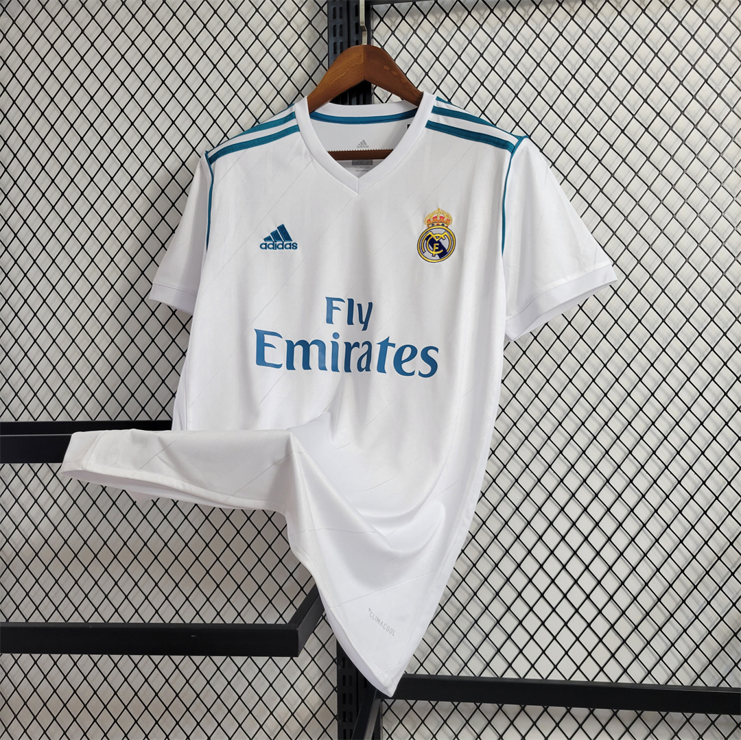 JerseysGala.com | Retro Real Madrid 17-18 Home Jersey - with Champions League Final Final -Customize Name, Number and Patch | Worldwide Shipping