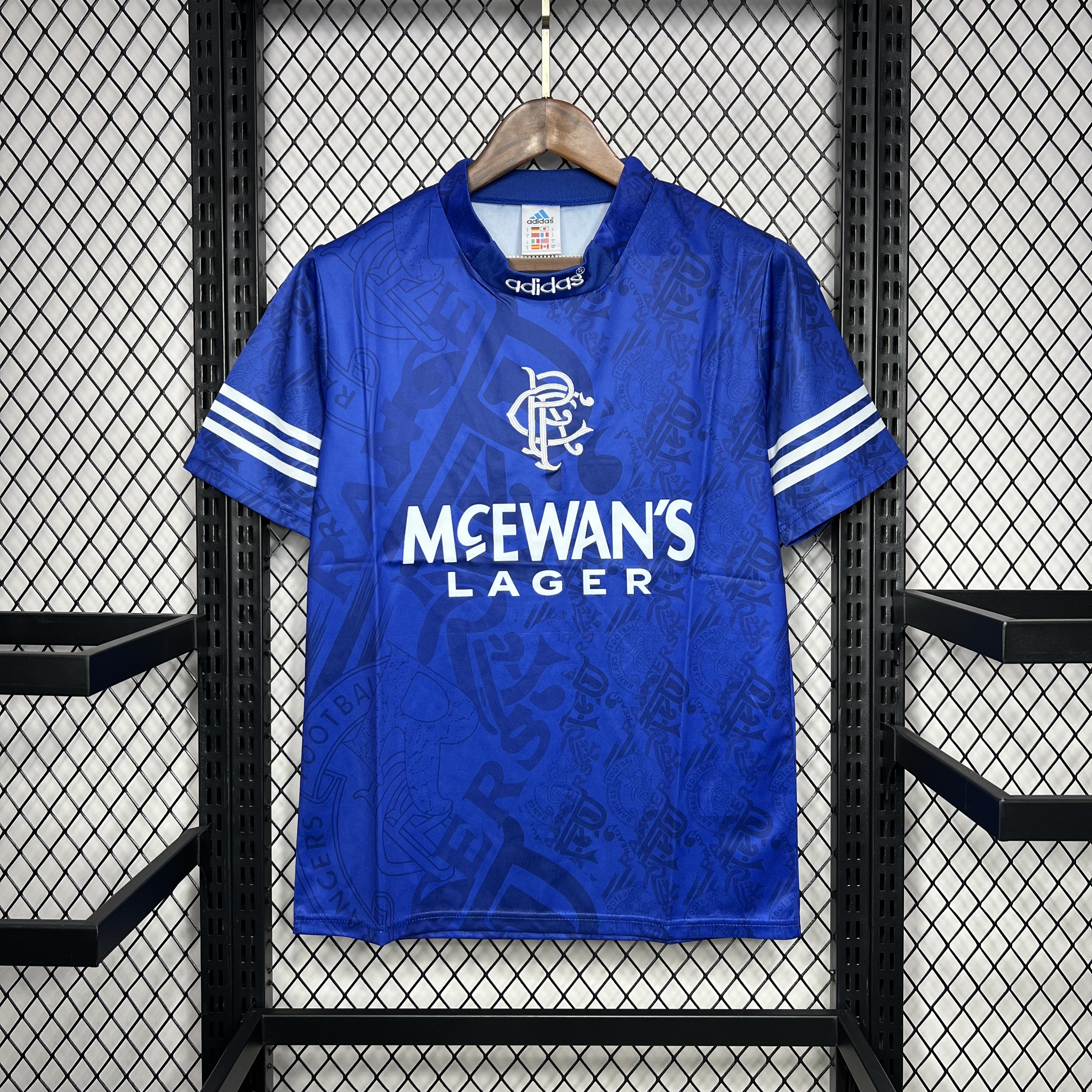 ManixJersey.com | Retro Glasgow Rangers 1994-96 Home Stadium Jersey -Customize Name, Number and Patch | Worldwide Shipping