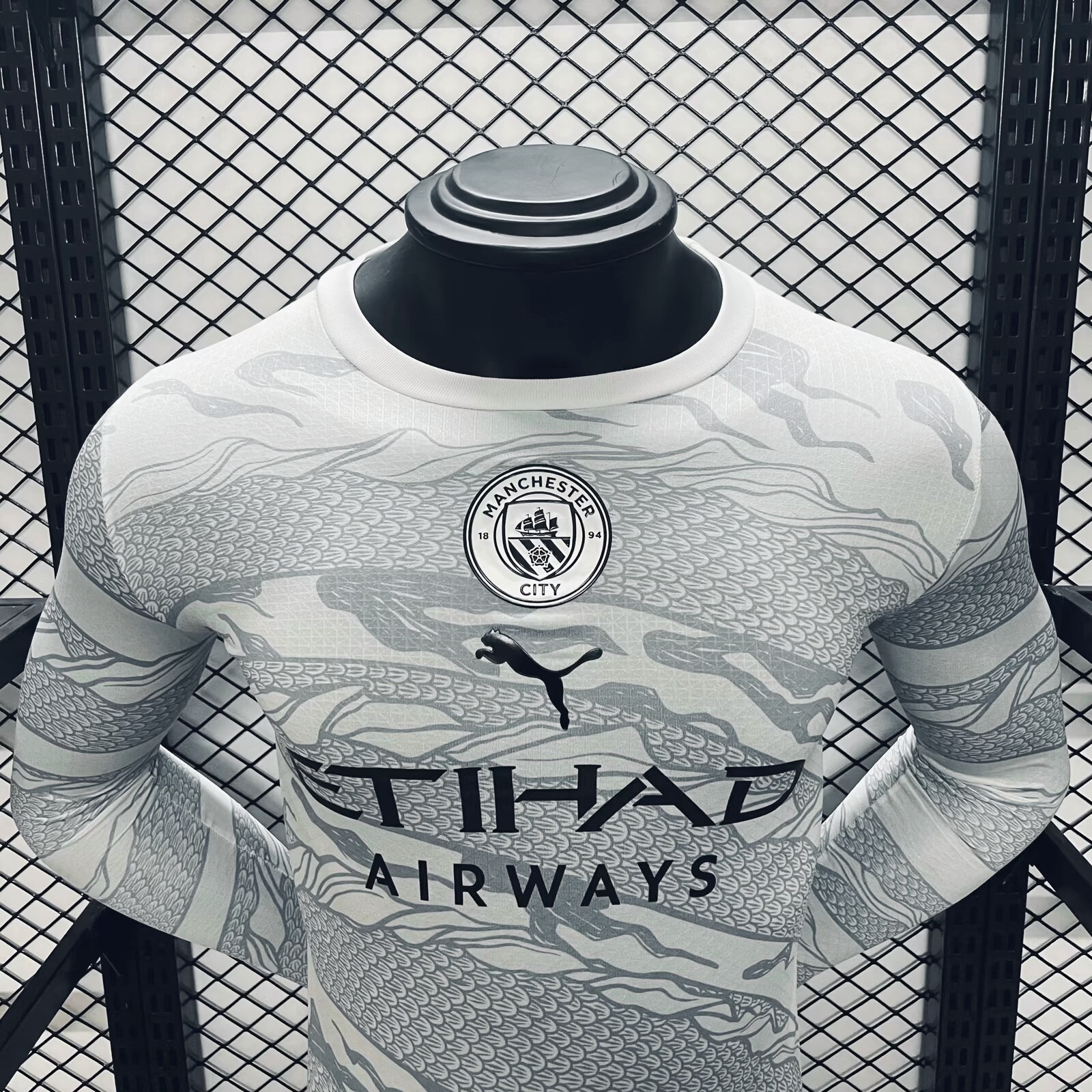 SIUjerseys-Manchester City 2024 Year of the Dragon Pre-match Long Sleeve Jersey - Player Version