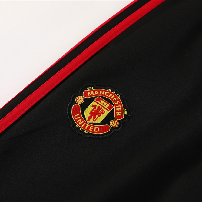 ManixJersey.com | Manchester United 24-25 Jacket Training Tracksuit - Red Top and Black Pants -Customize Name, Number and Patch | Worldwide Shipping