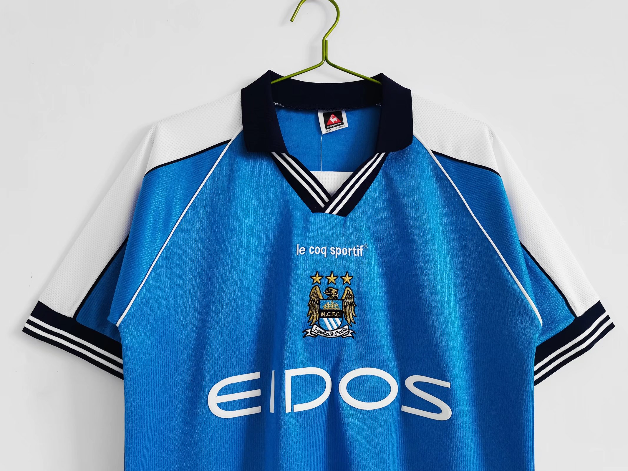 SIUjerseys-Retro Manchester City 1999-01 Home Stadium Jersey