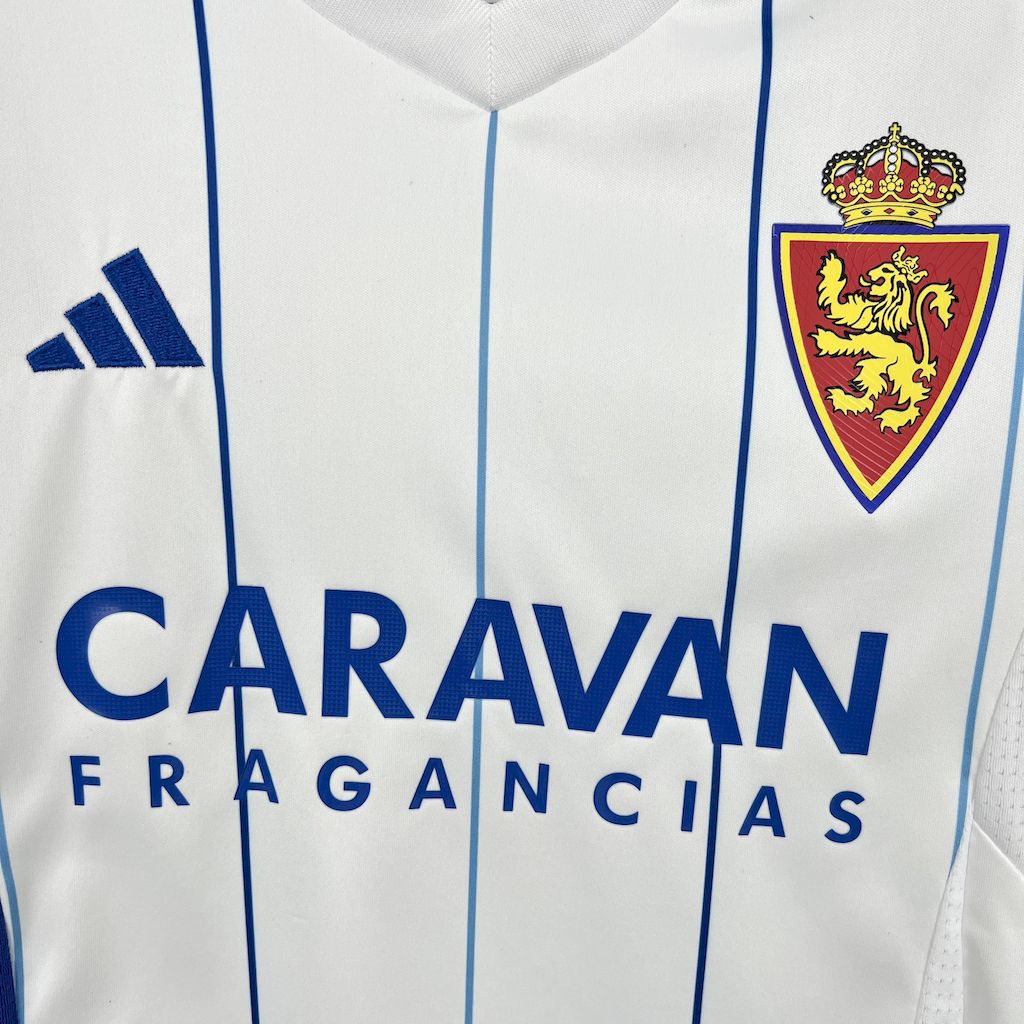 ManixJersey.com | Real Zaragoza 24-25 Home Kids Kit -Customize Name, Number and Patch | Worldwide Shipping