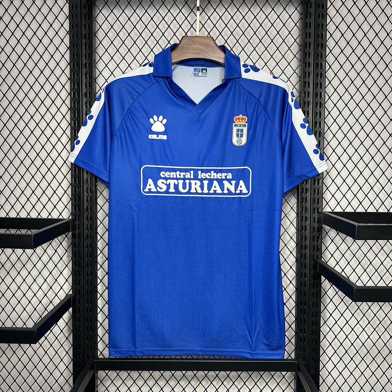 ManixJersey.com | Retro Real Oviedo Vetusta 1990-91 Home Stadium Jersey -Customize Name, Number and Patch | Worldwide Shipping