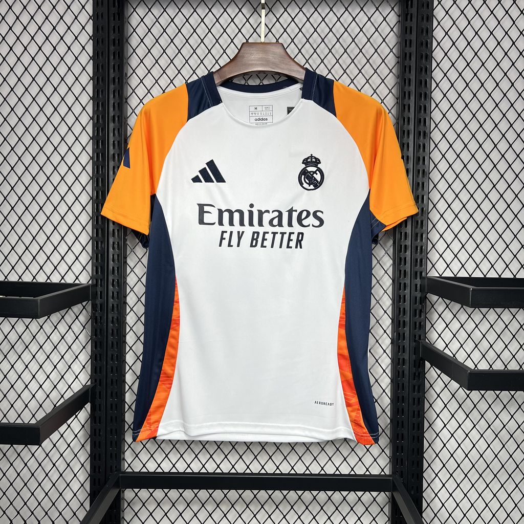 JerseysGala.com | Real Madrid 24-25 White Pre-Match Jersey - Fans Version -Customize Name, Number and Patch | Worldwide Shipping