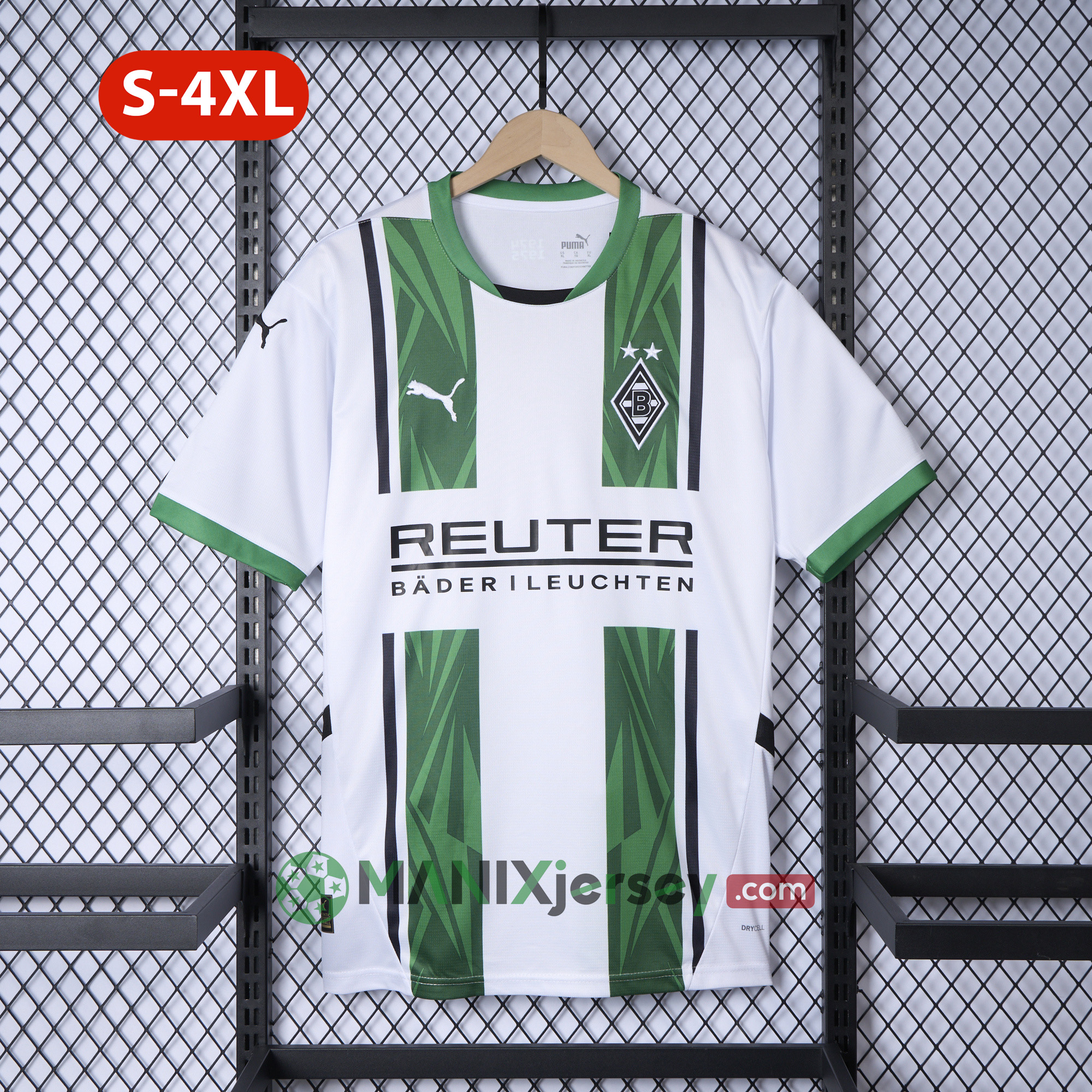 ManixJersey.com | Borussia Mönchengladbach 24-25 Home Stadium Jersey - Fans Version -Customize Name, Number and Patch | Worldwide Shipping