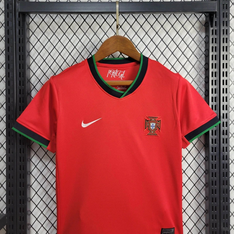 SIUjerseys-Portugal 2024 Home Stadium Kids Kit