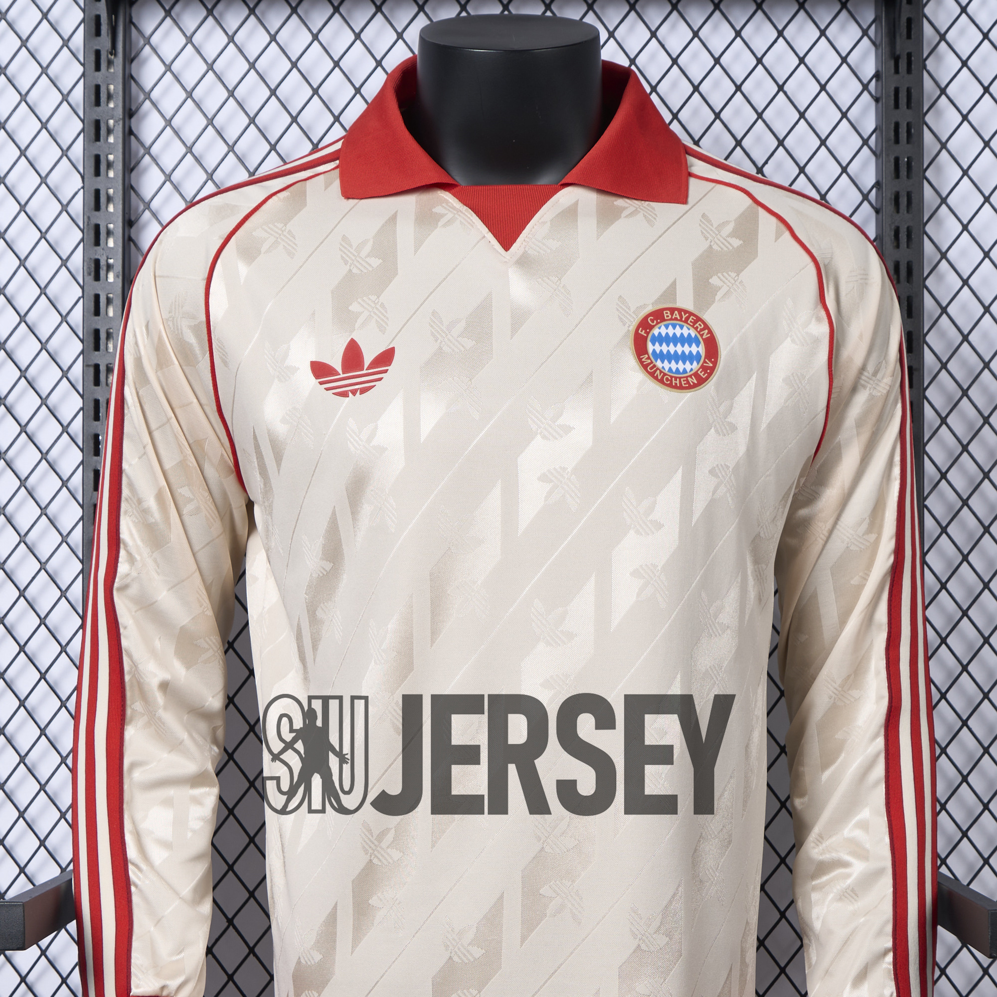SIUjerseys-Bayern Munich 24-25 Originals LFSTLR Long Sleeve Off White Jersey - Player Version